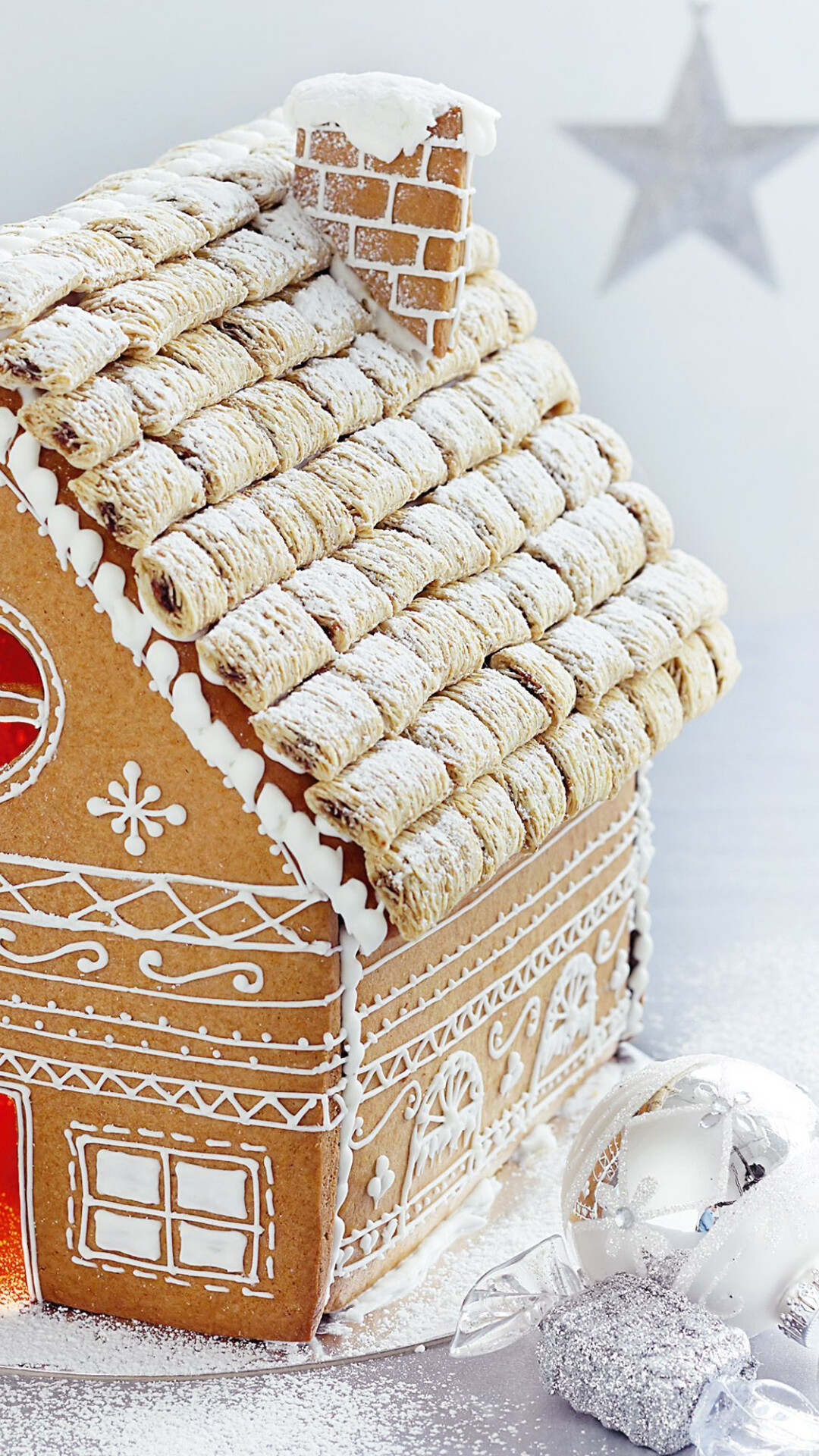 Gingerbread House, Edible architecture, Festive treat, Sugar wonderland, 1080x1920 Full HD Phone