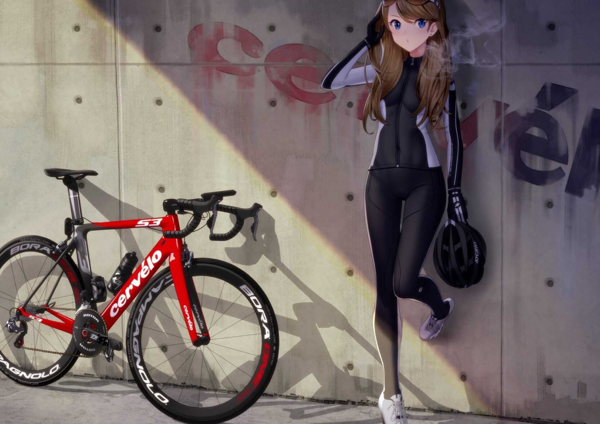 Anime, Girl and Bikes Wallpaper, 2050x1450 HD Desktop