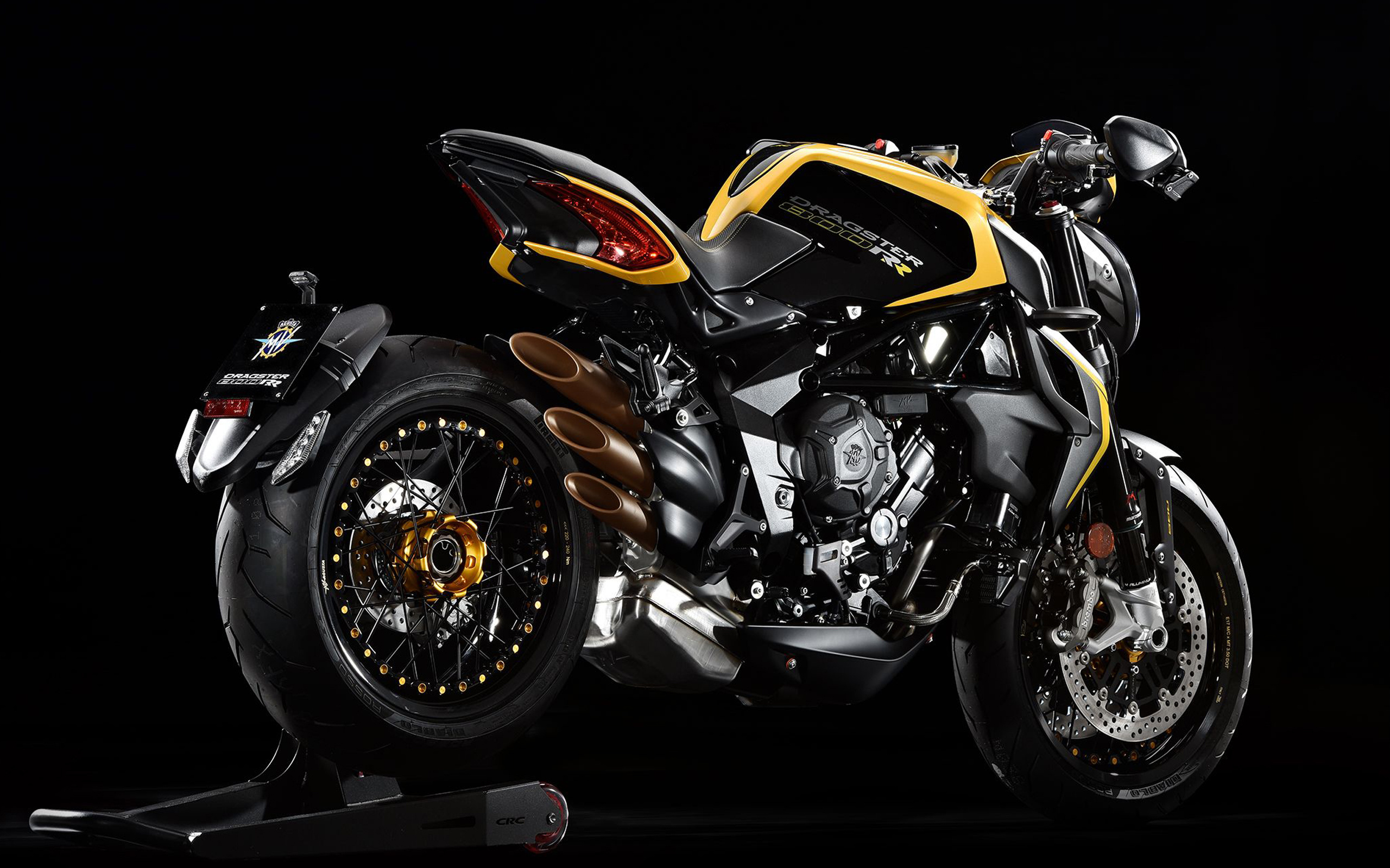 MV Agusta Dragster, New 2019 edition, Black and yellow, Exterior design, 2560x1600 HD Desktop