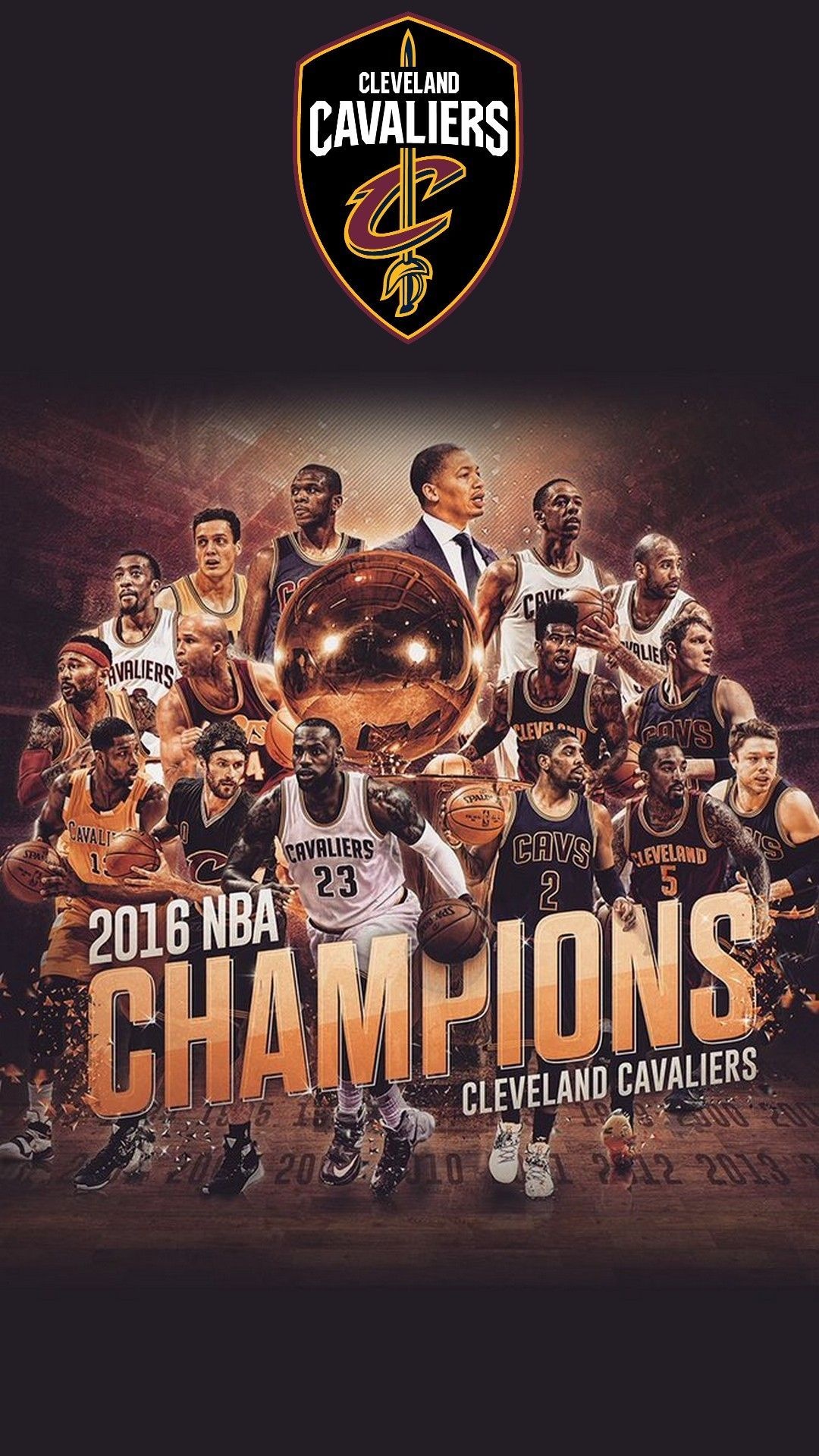 NBA Finals 2016, Cleveland Cavaliers Wallpaper, 1080x1920 Full HD Phone