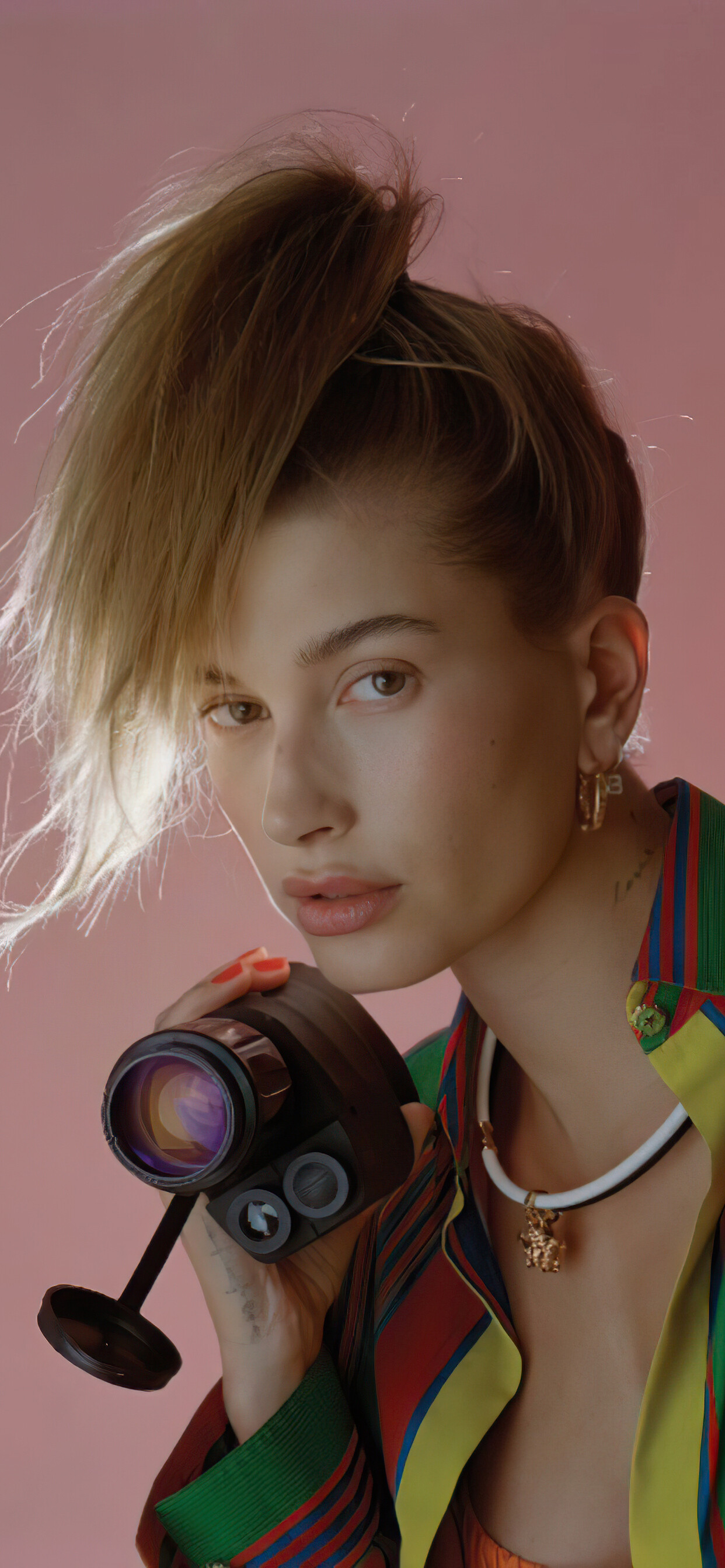 Hailey Bieber, 2021 photoshoot, Pop magazine, 4K iPhone wallpapers, 1250x2690 HD Phone