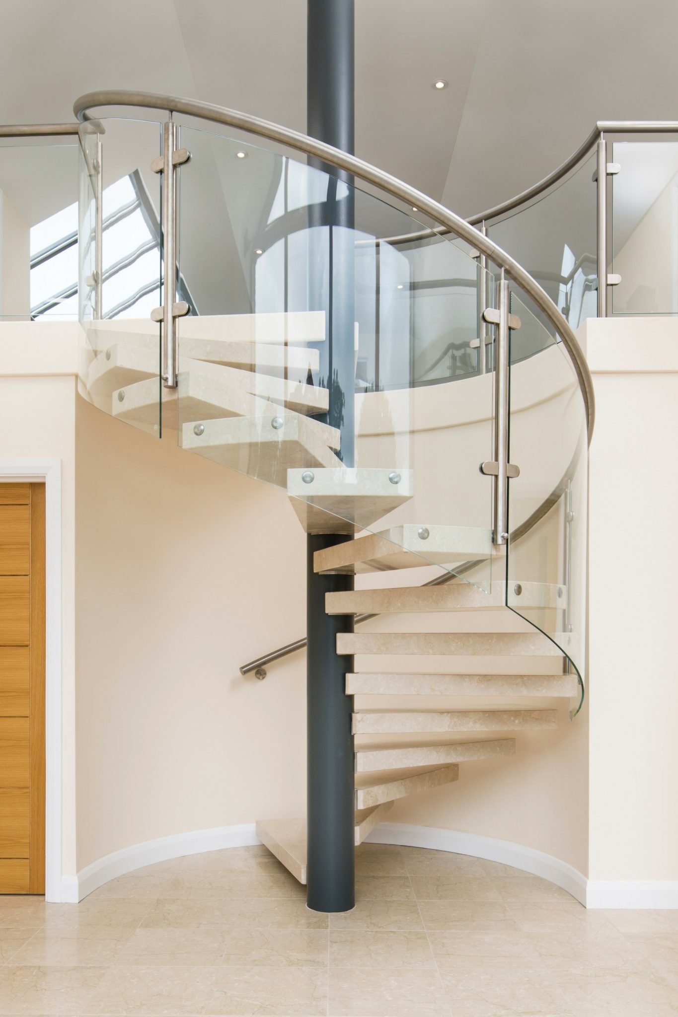 Glass railing, Staircase Wallpaper, 1370x2050 HD Phone