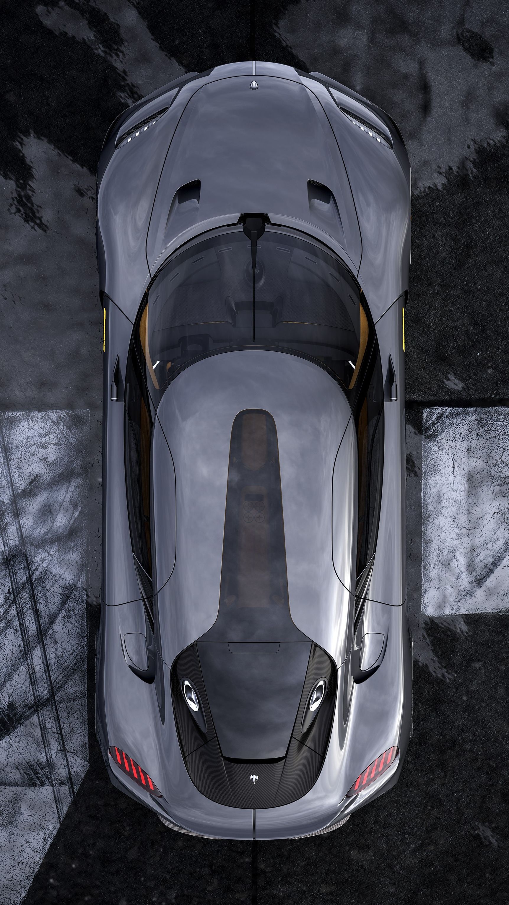 Top View, Koenigsegg Gemera Wallpaper, 1730x3070 HD Phone