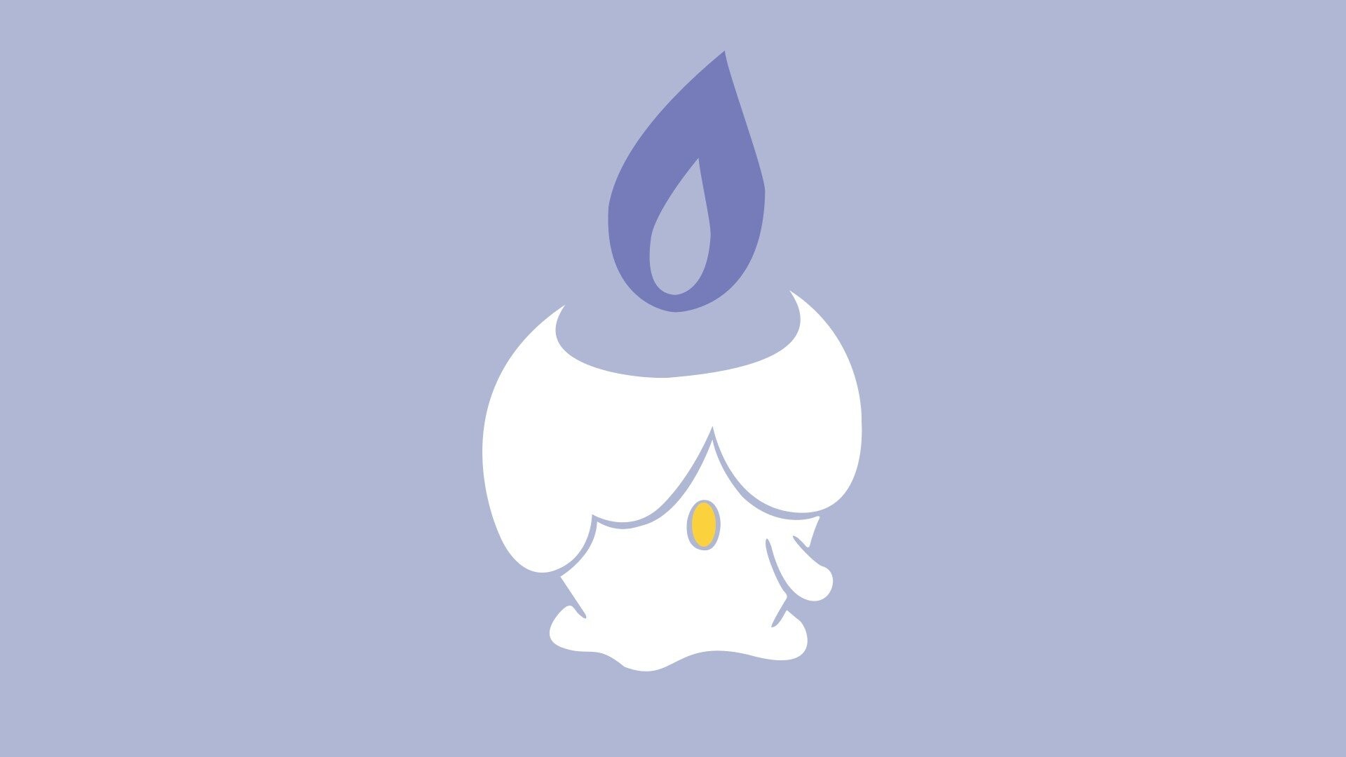 Pokemon minimalistic, Fire purple ghost, Litwick wallpaper, 1920x1080 Full HD Desktop