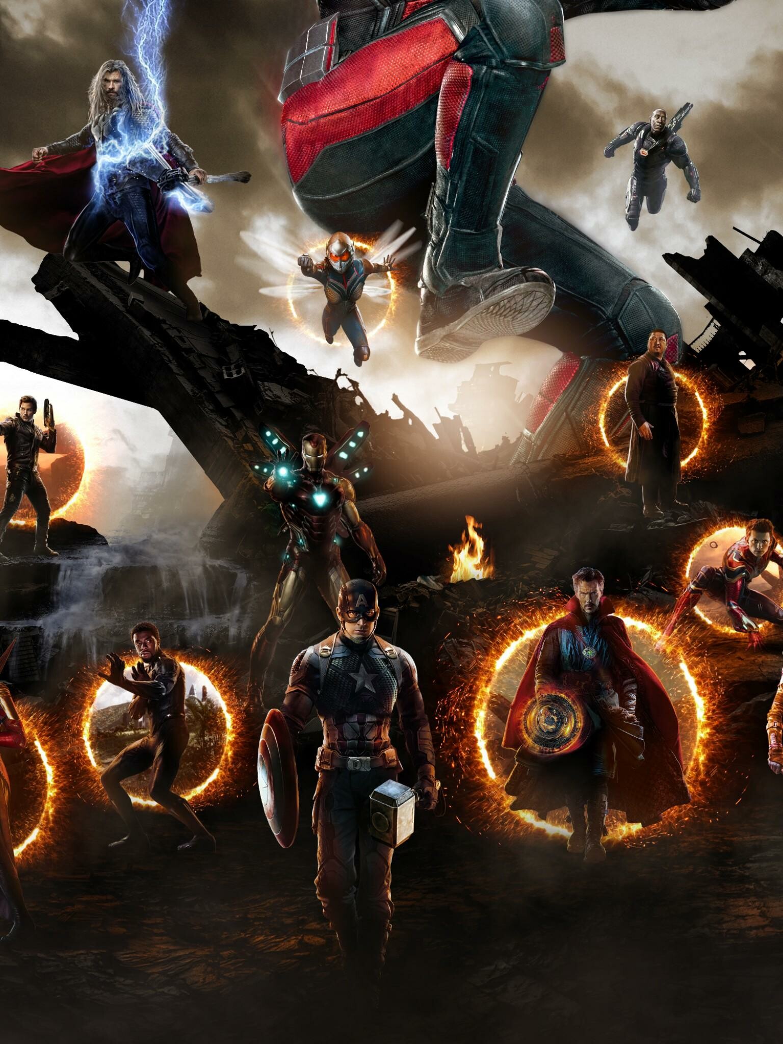Avengers, Endgame, Final Battle, Wallpapers, 1540x2050 HD Phone