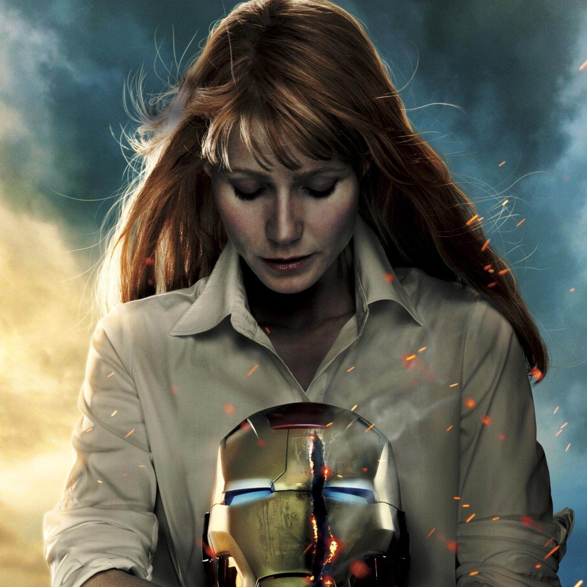 Gwyneth Paltrow Movies, Tony and Pepper, Dynamic duo, Superhero romance, 2050x2050 HD Phone