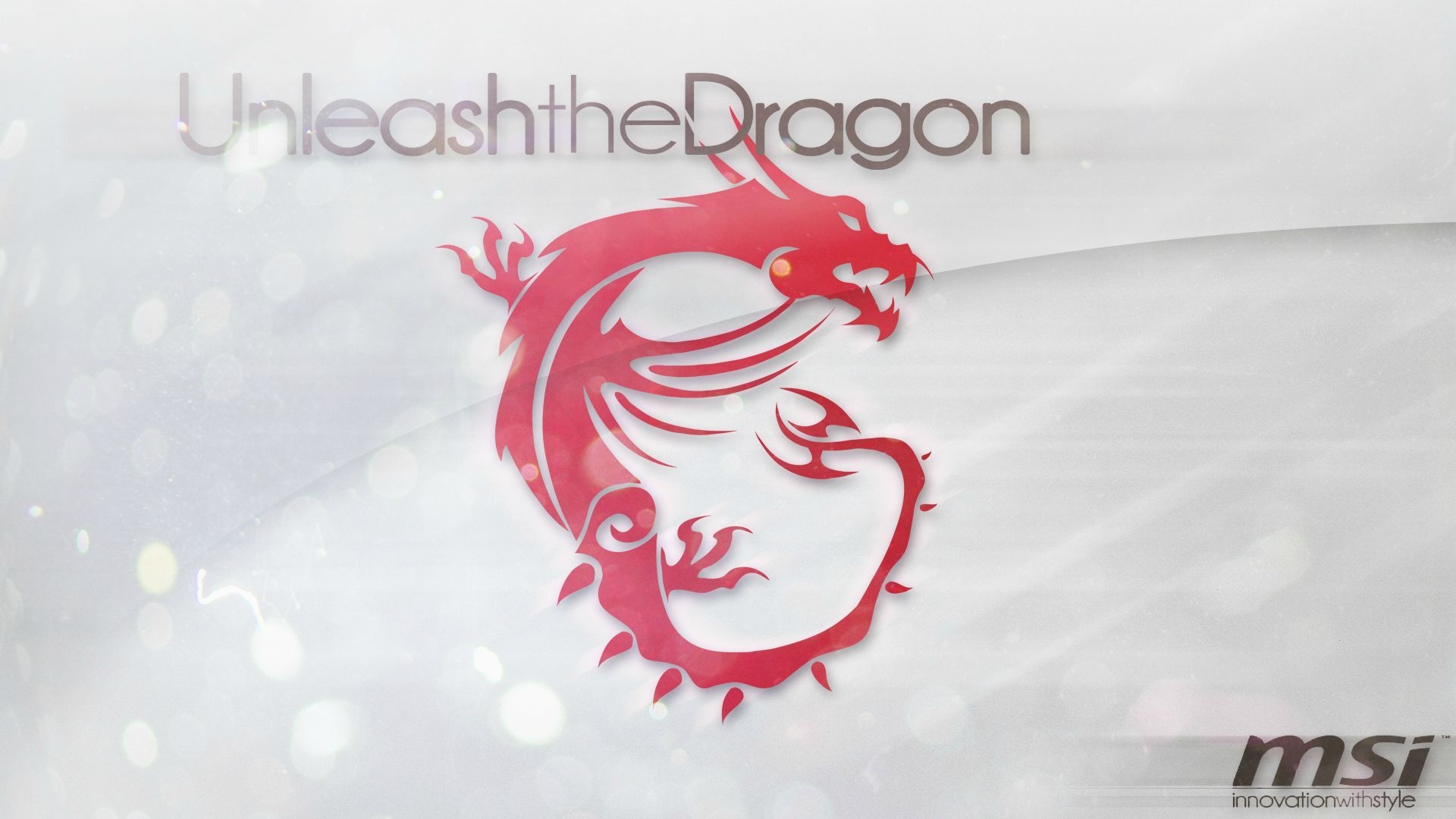 red MSI dragon logo, UnleashtheDragon text, MSI logo, Full HD Desktop wallpaper