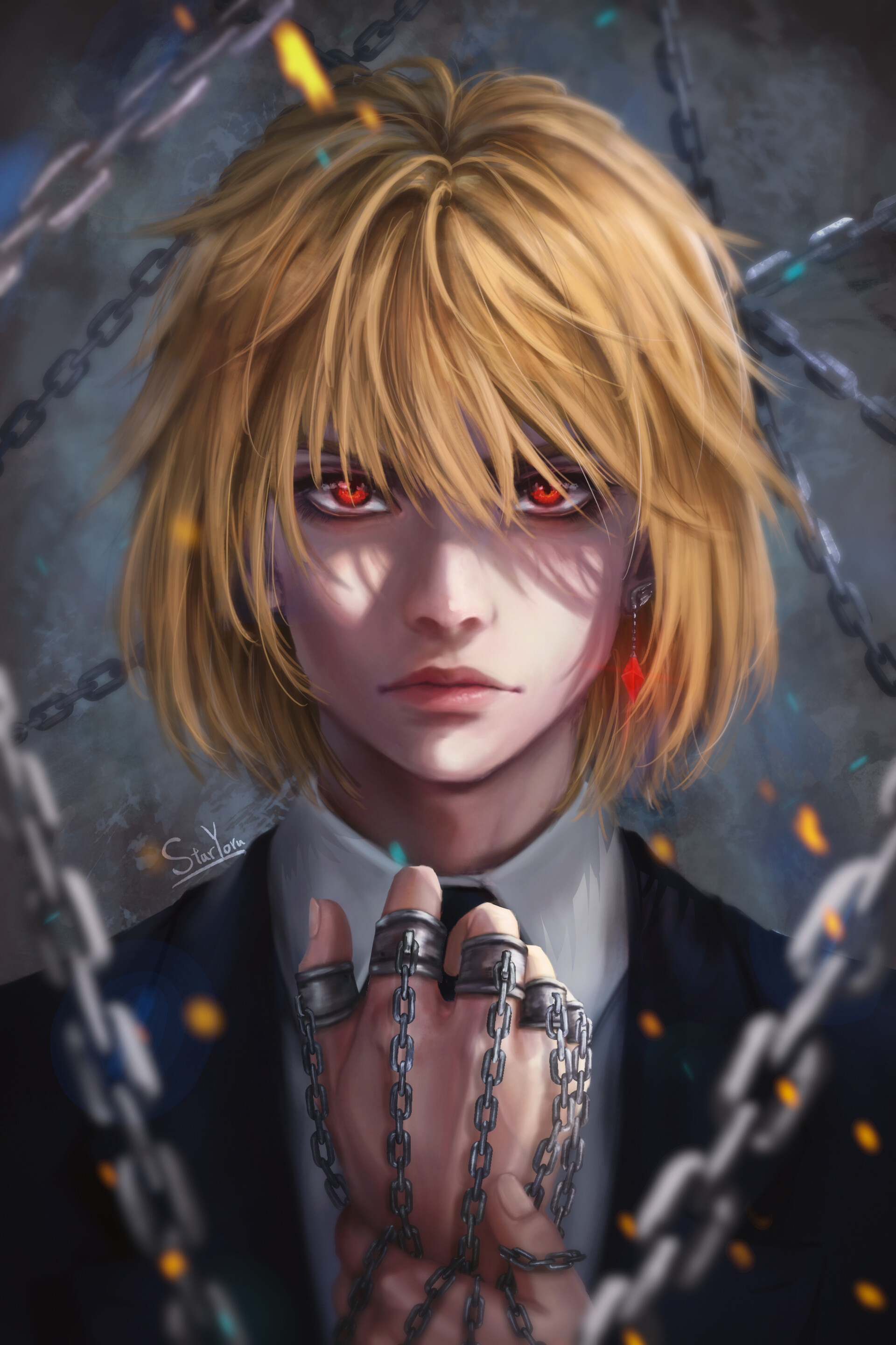 Kurapika, Star yoru, Soulmate connection, Anime character, 1920x2880 HD Phone