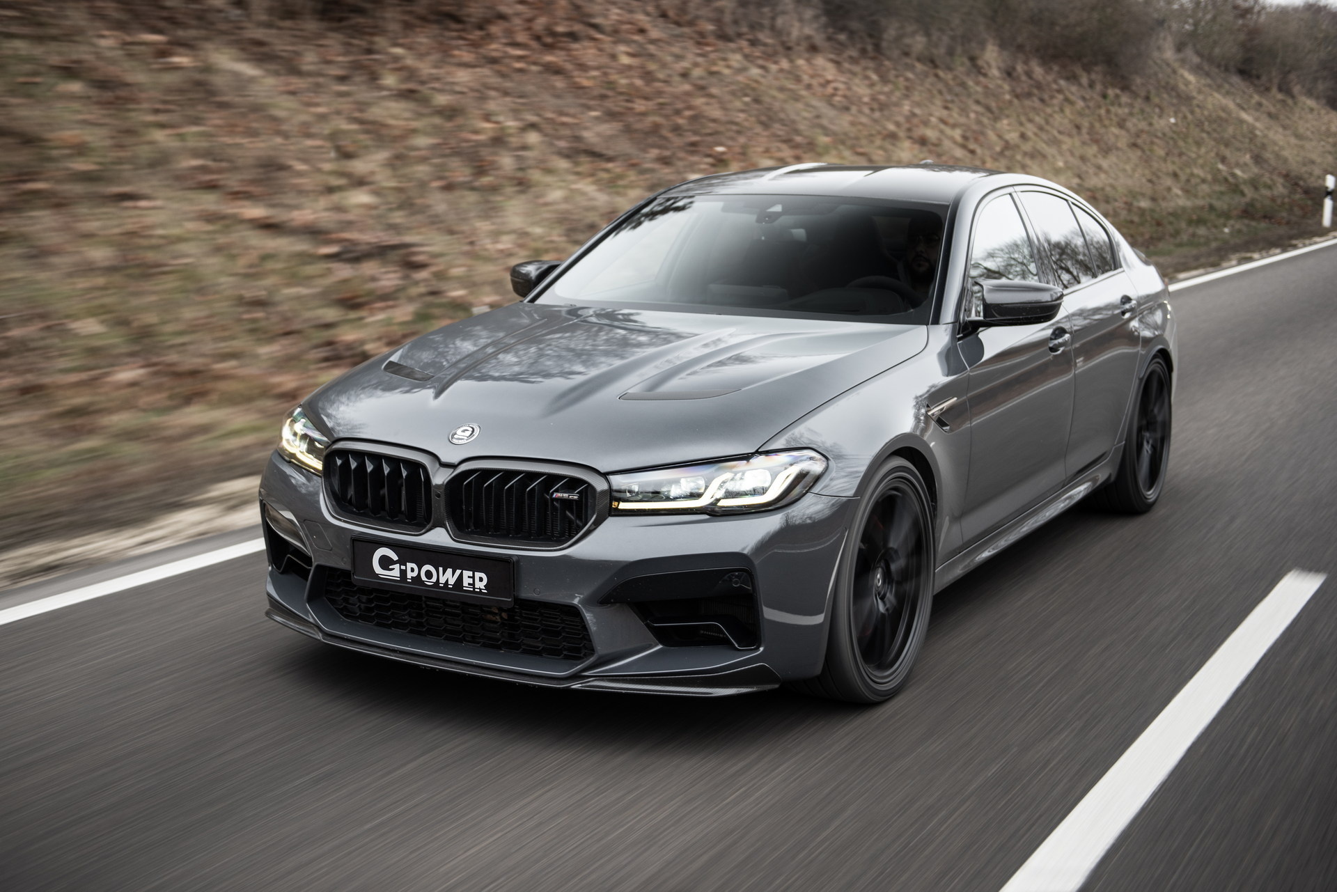 G-Power BMW M5, G-POWER, asphalt road rolling shot, HD Desktop wallpaper