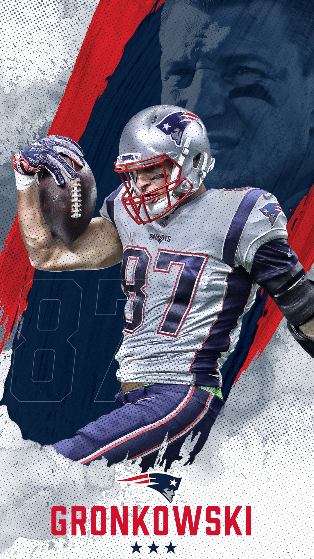 Rob Gronkowski, New England Patriots Wallpaper, 1080x1920 Full HD Phone