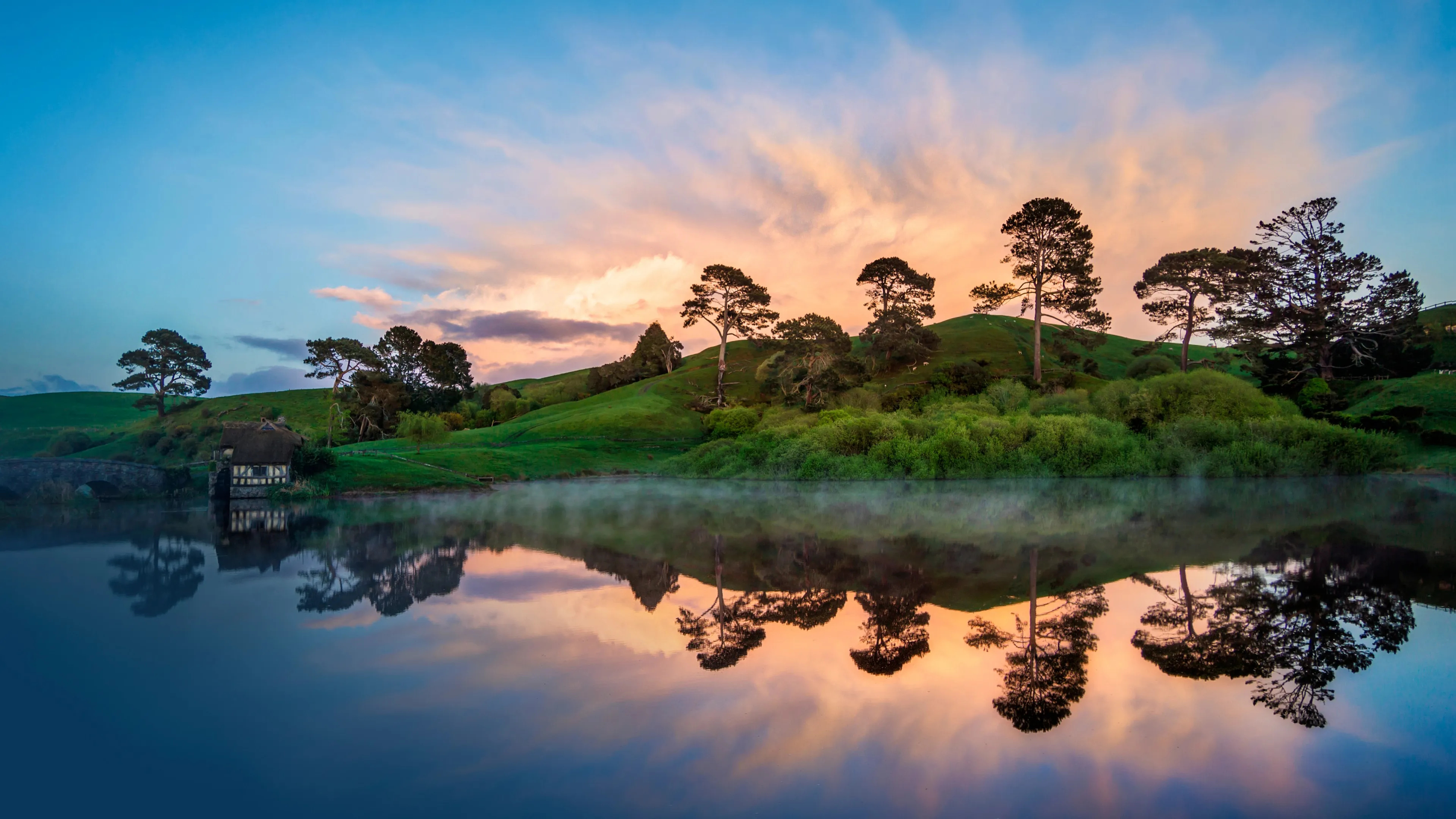 Riverside travels, 4K green scenery, Sunset wallpaper, Zeeoii, 3840x2160 4K Desktop