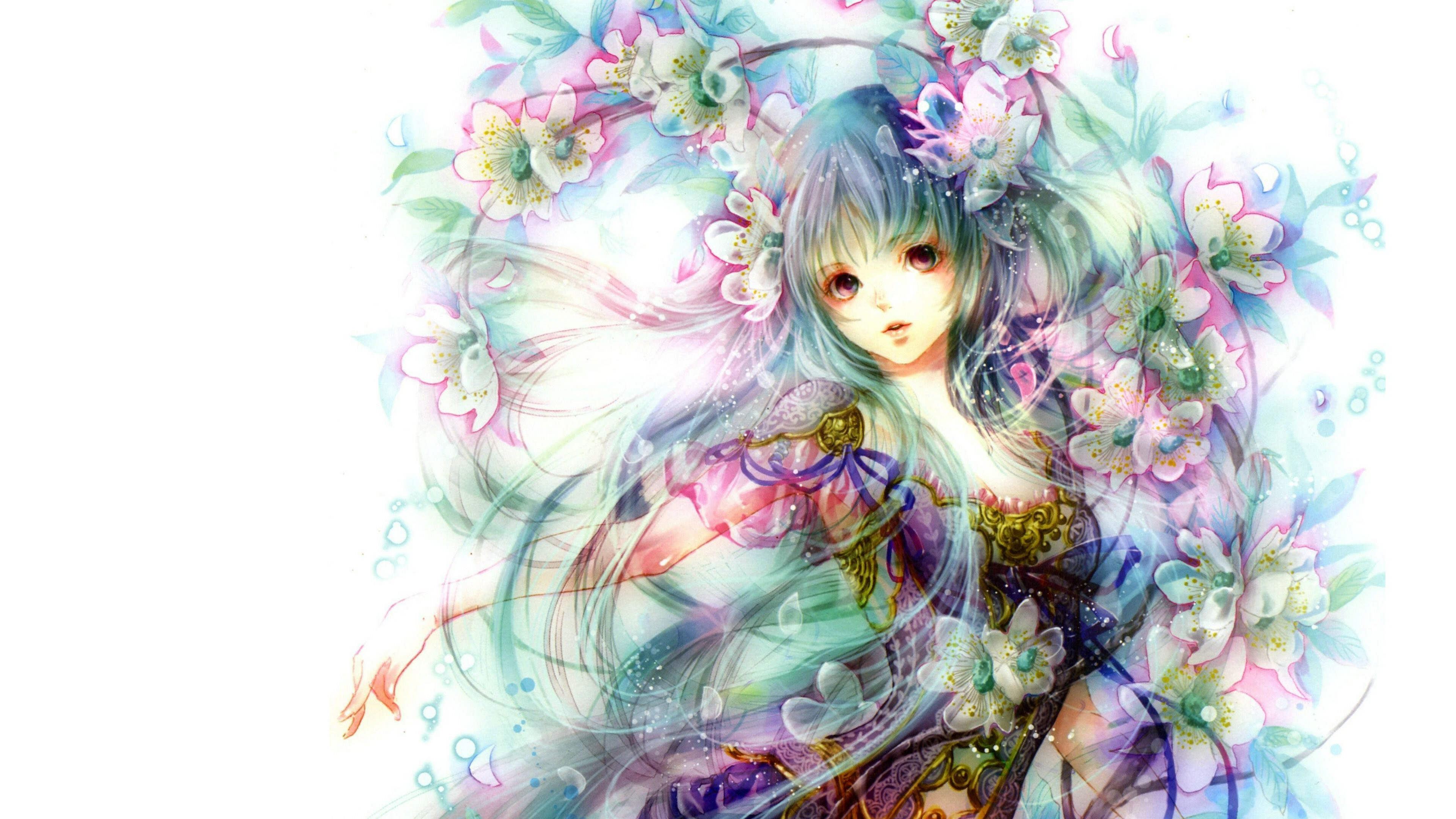 Anime fairy art, Beautiful illustrations, Dreamy landscapes, Whimsical characters, 3840x2160 4K Desktop