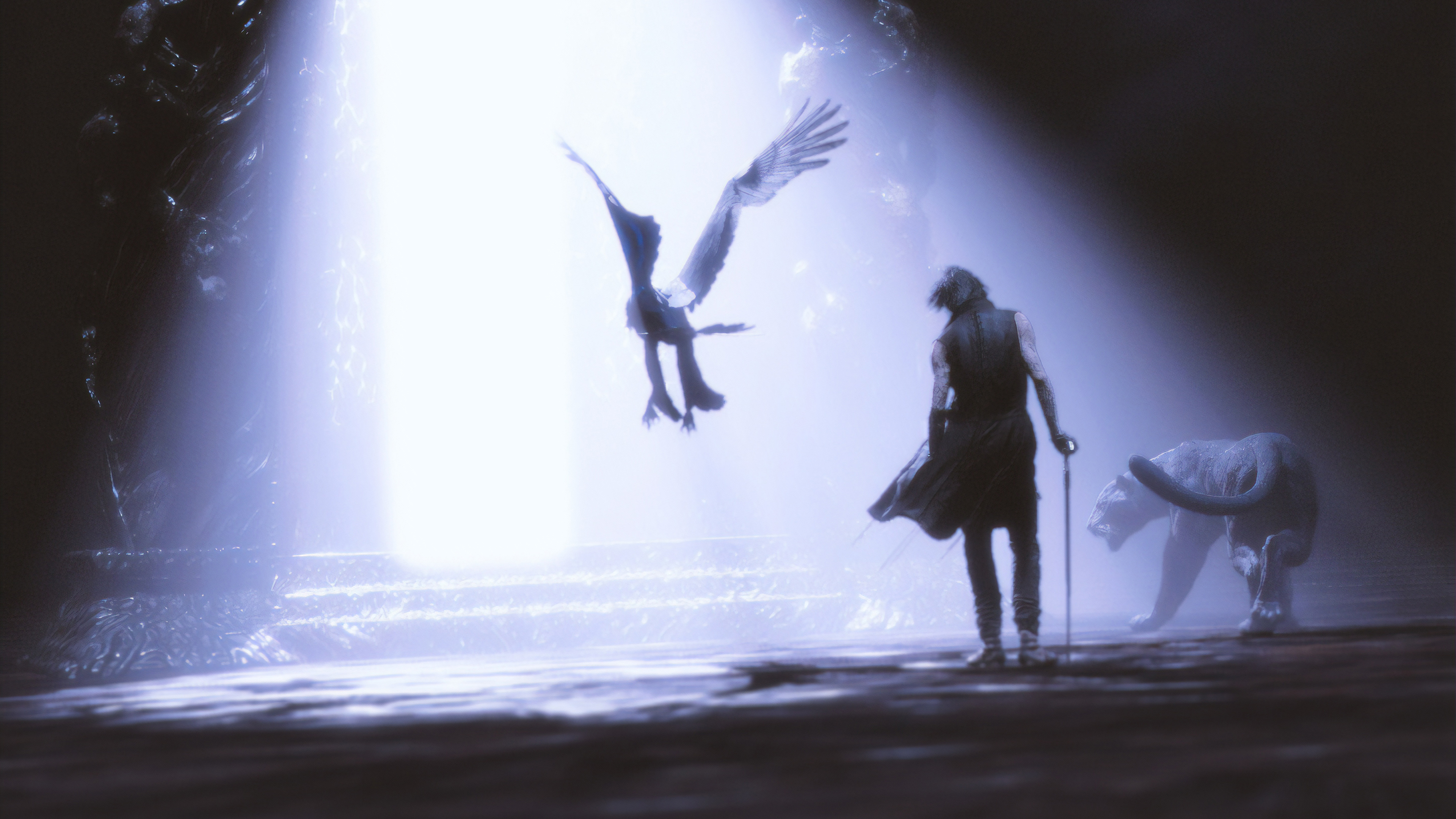 V Devil May Cry 5, Griffon, Shadow familiar, 4K Desktop wallpaper