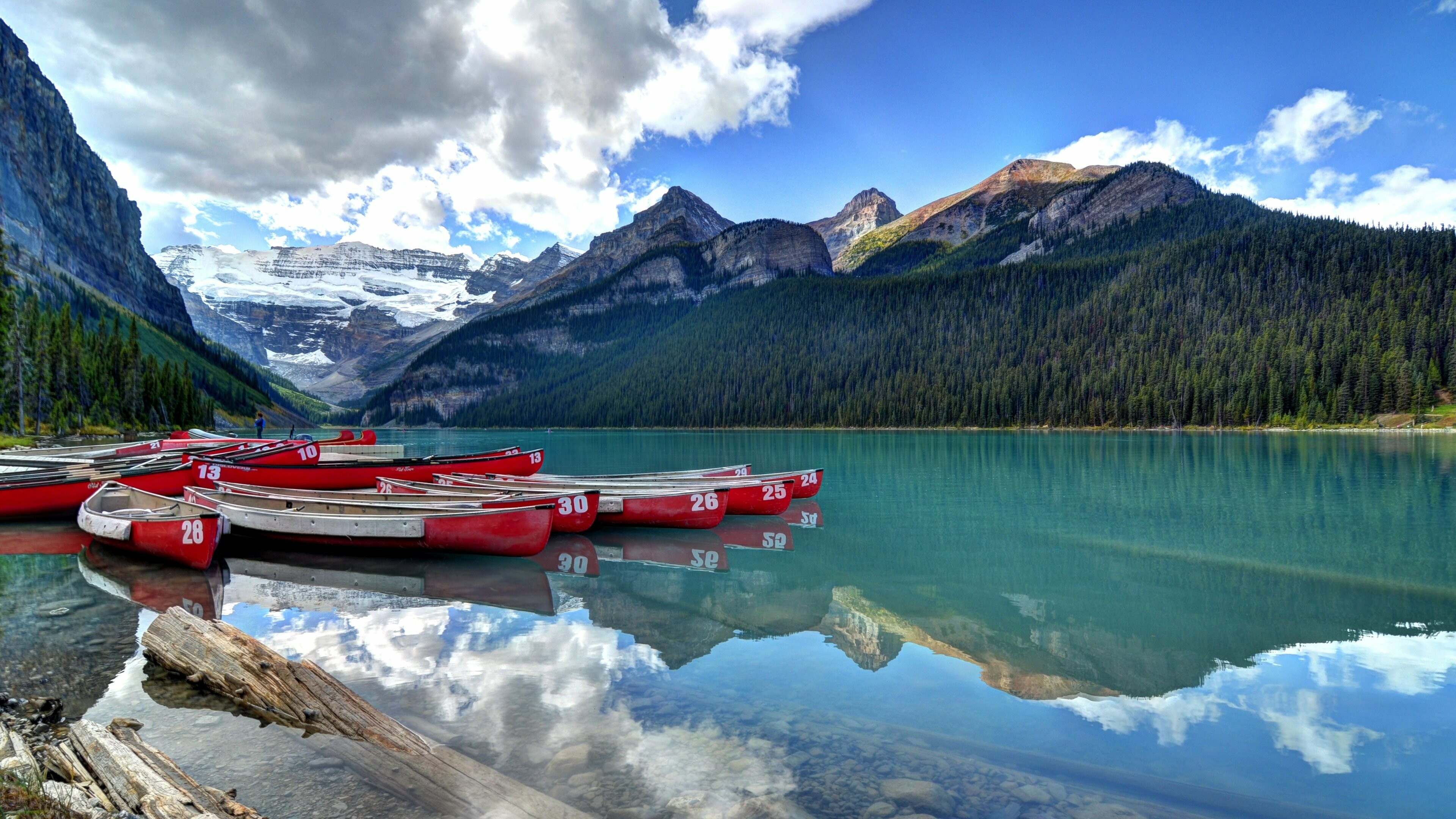 Lake allure, Desktop wallpaper, Ultra HD scenery, 4K nature, 3840x2160 4K Desktop