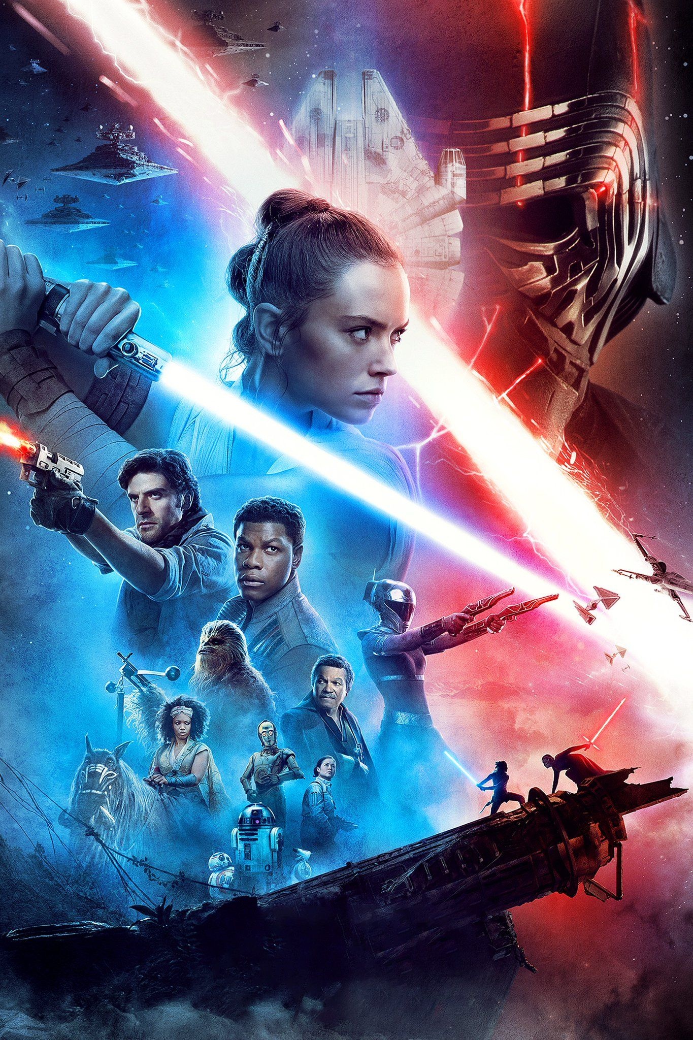 Star Wars: The Rise of Skywalker, Textless poster, Movie promotion, Textless version, 1370x2050 HD Phone