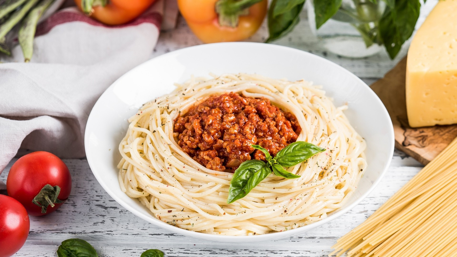 Vibrant pasta wallpapers, Veggie-packed pasta, Widescreen delights, Pasta and vegetables, 1920x1080 Full HD Desktop