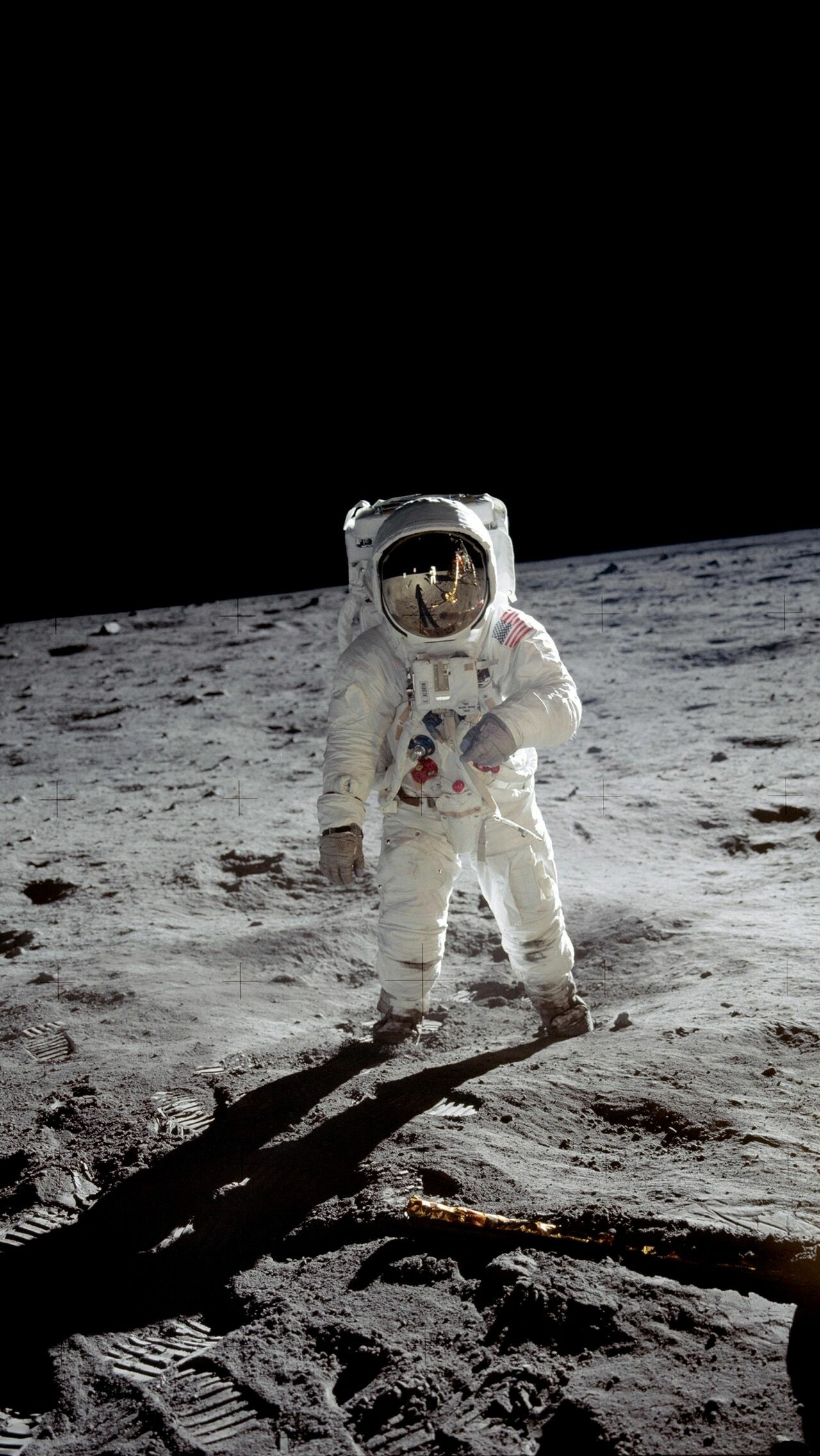Neil Armstrong, Astronauts on the moon, Space wallpaper, iPhone, 1280x2280 HD Phone