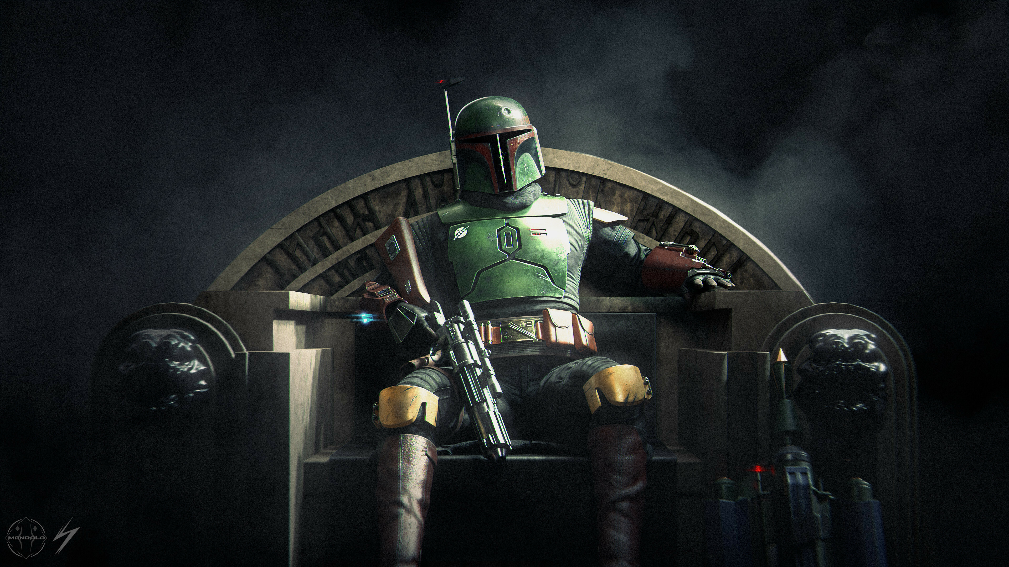 Boba Fett art, Creative vision, Artistic expression, Fan creations, 3840x2160 4K Desktop
