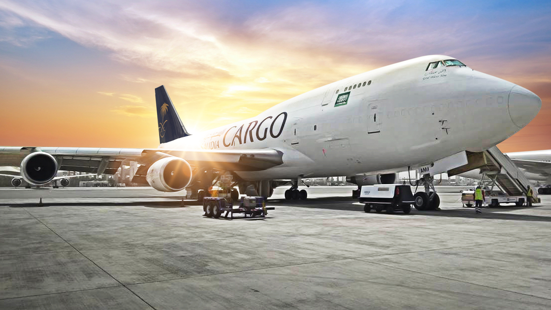 Saudi Arabian Airlines, Europe-US freighter flights, Cargo transportation, Expanding operations, 1920x1080 Full HD Desktop