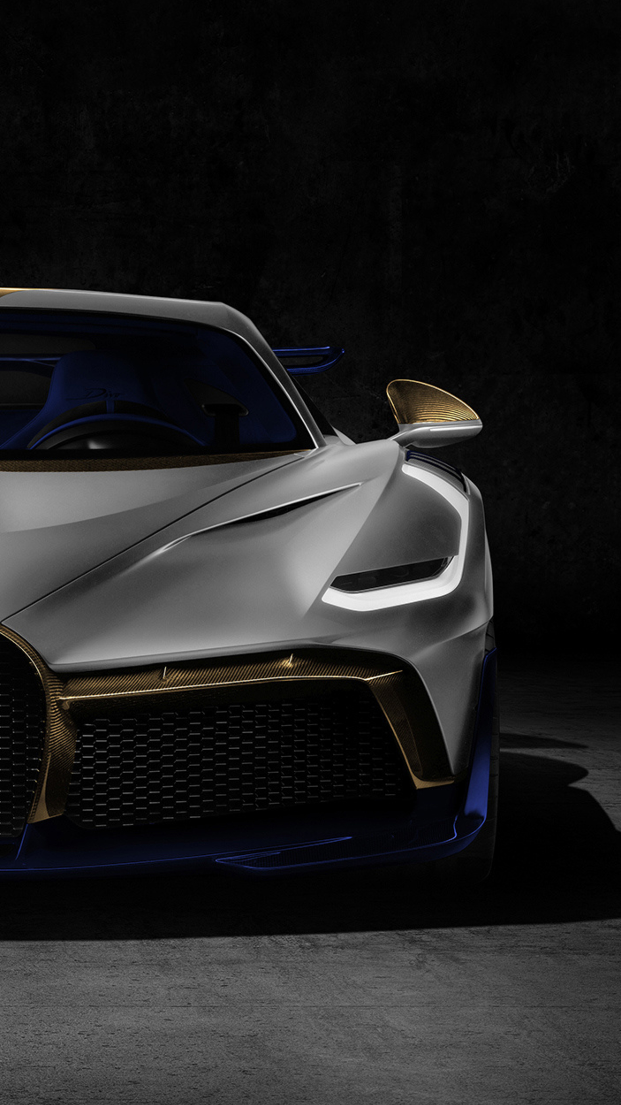 Bugatti Divo, White luxury auto, Xperia device wallpaper, HD 4K image, 2160x3840 4K Phone