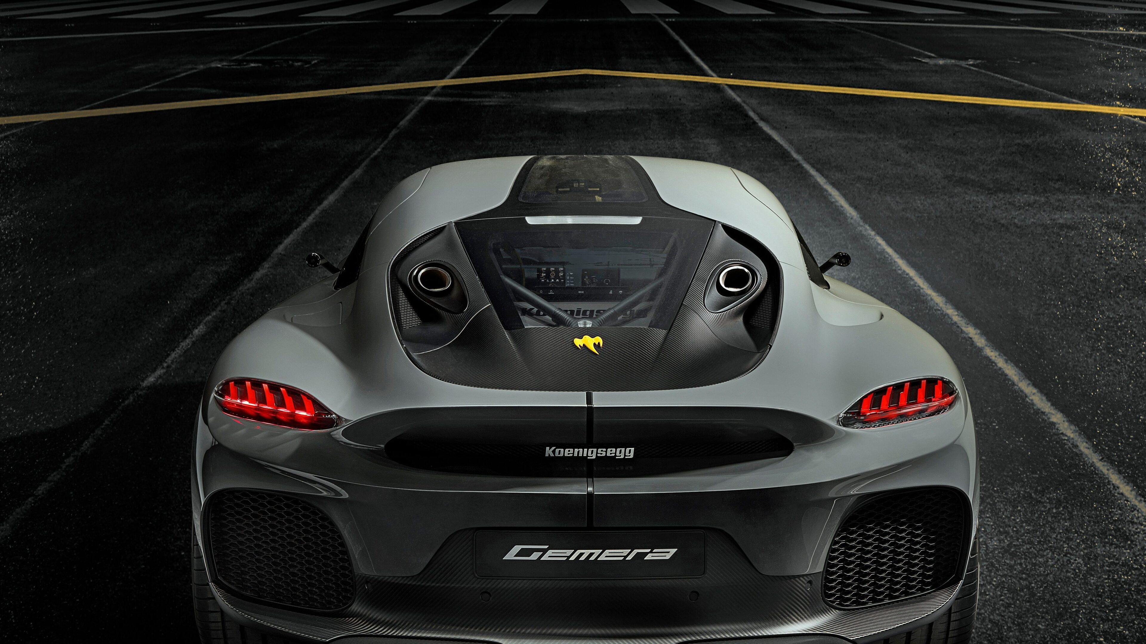 Rear View, Koenigsegg Gemera Wallpaper, 3840x2160 4K Desktop