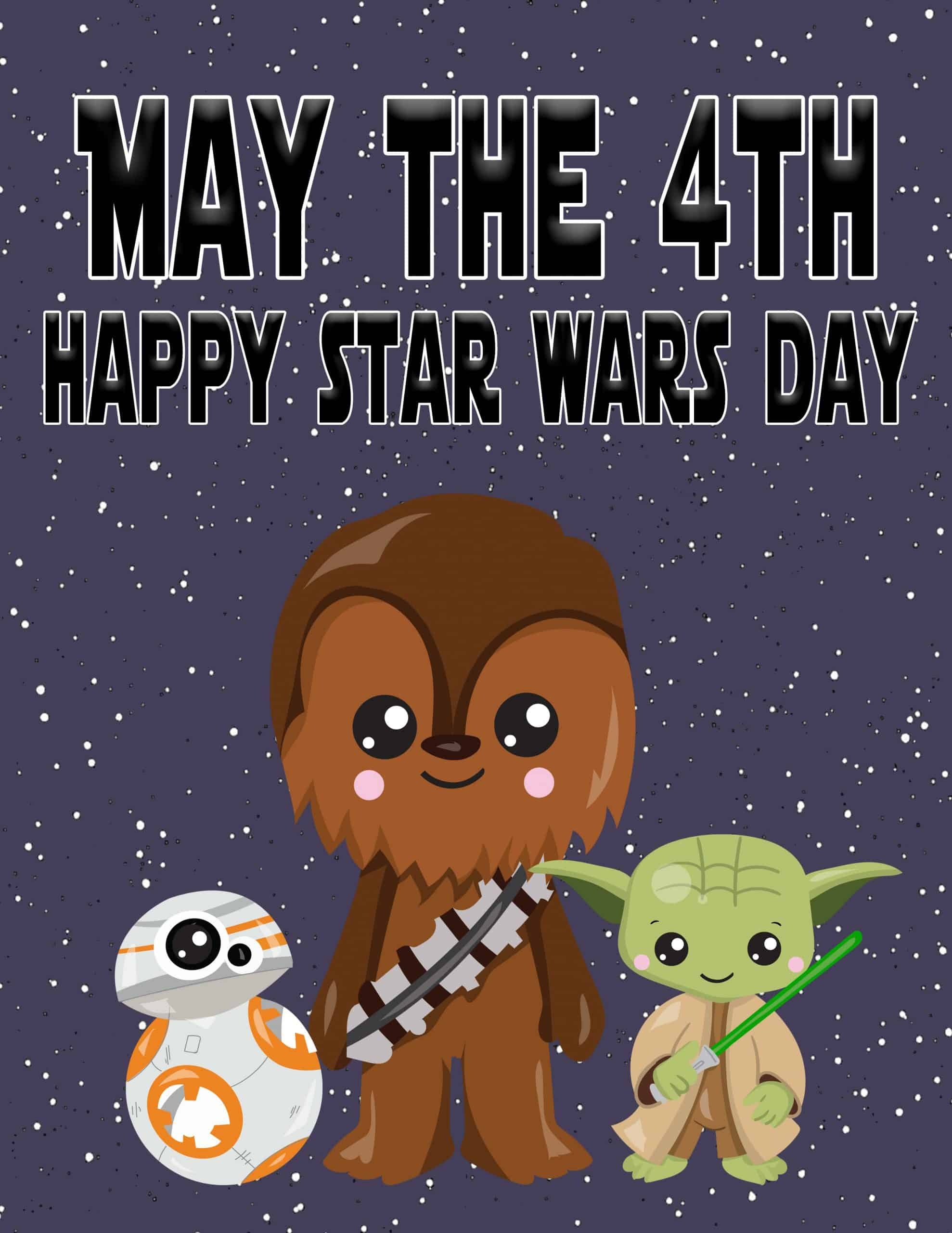 Chewbacca, Yoda, and BB-8, May the 4th (Star Wars Day) Wallpaper, 1980x2560 HD Phone