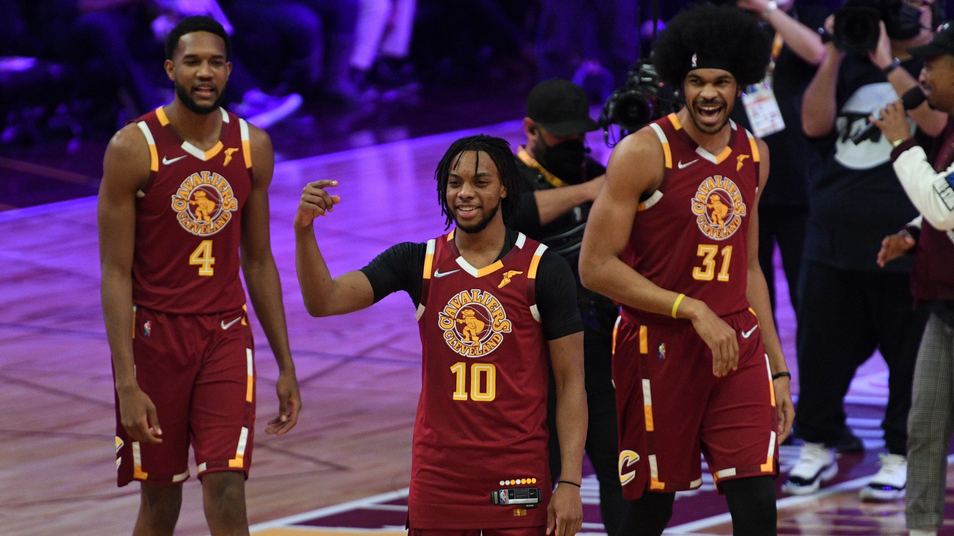 Evan Mobley and Kyle Lowry, Darius Garland Wallpaper, 1920x1080 Full HD Desktop
