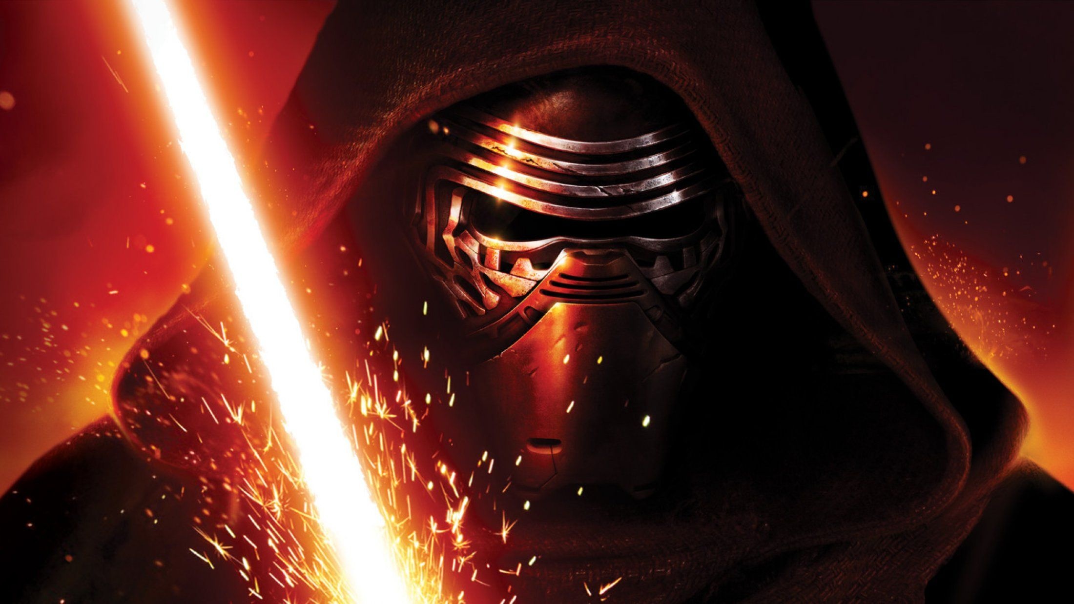 Kylo Ren Mask, Darth Vader Comparison, Dark side presence, Movie antagonist, 2200x1240 HD Desktop