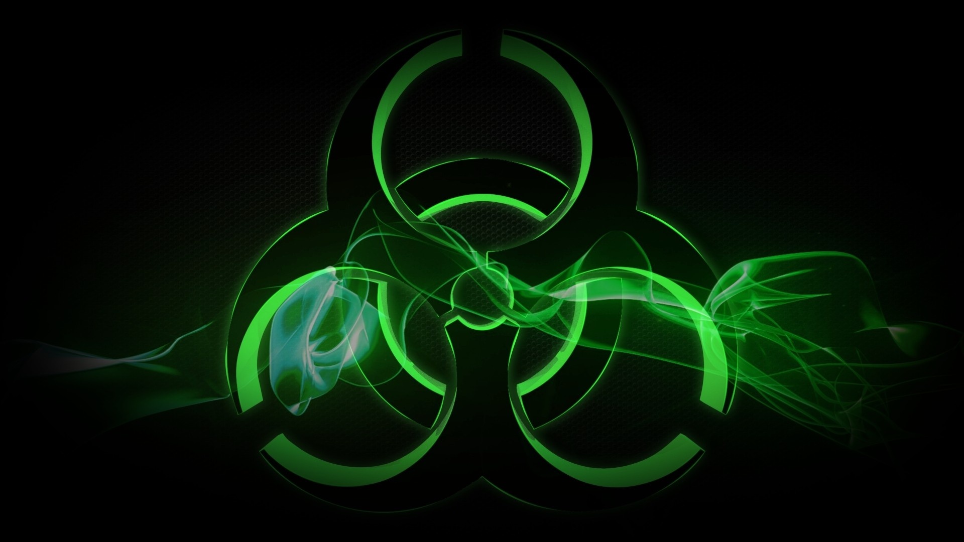 Digital art, Neon artwork, Green circle, Dark background, 1920x1080 Full HD Desktop