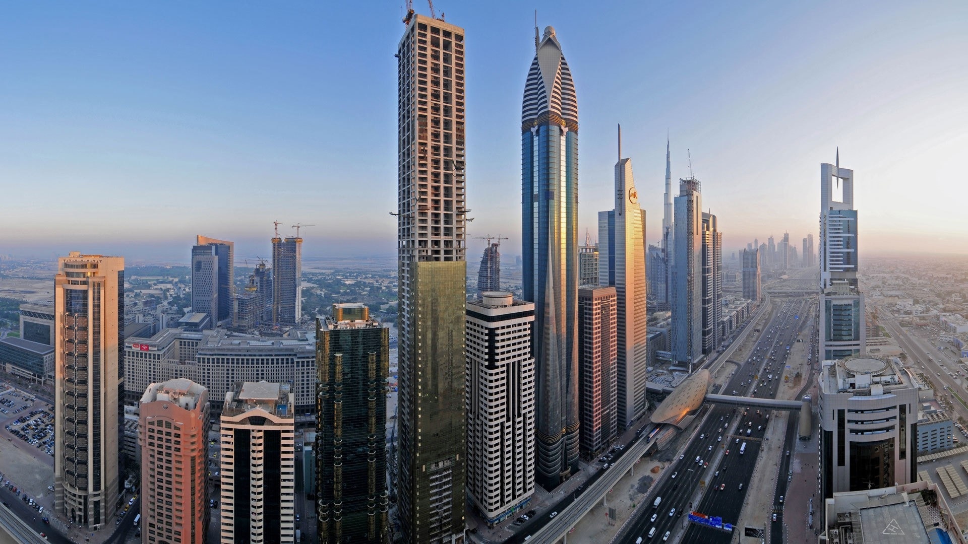 Sheikh Zayed Road, Dubai Skyline Wallpaper, 1920x1080 Full HD Desktop