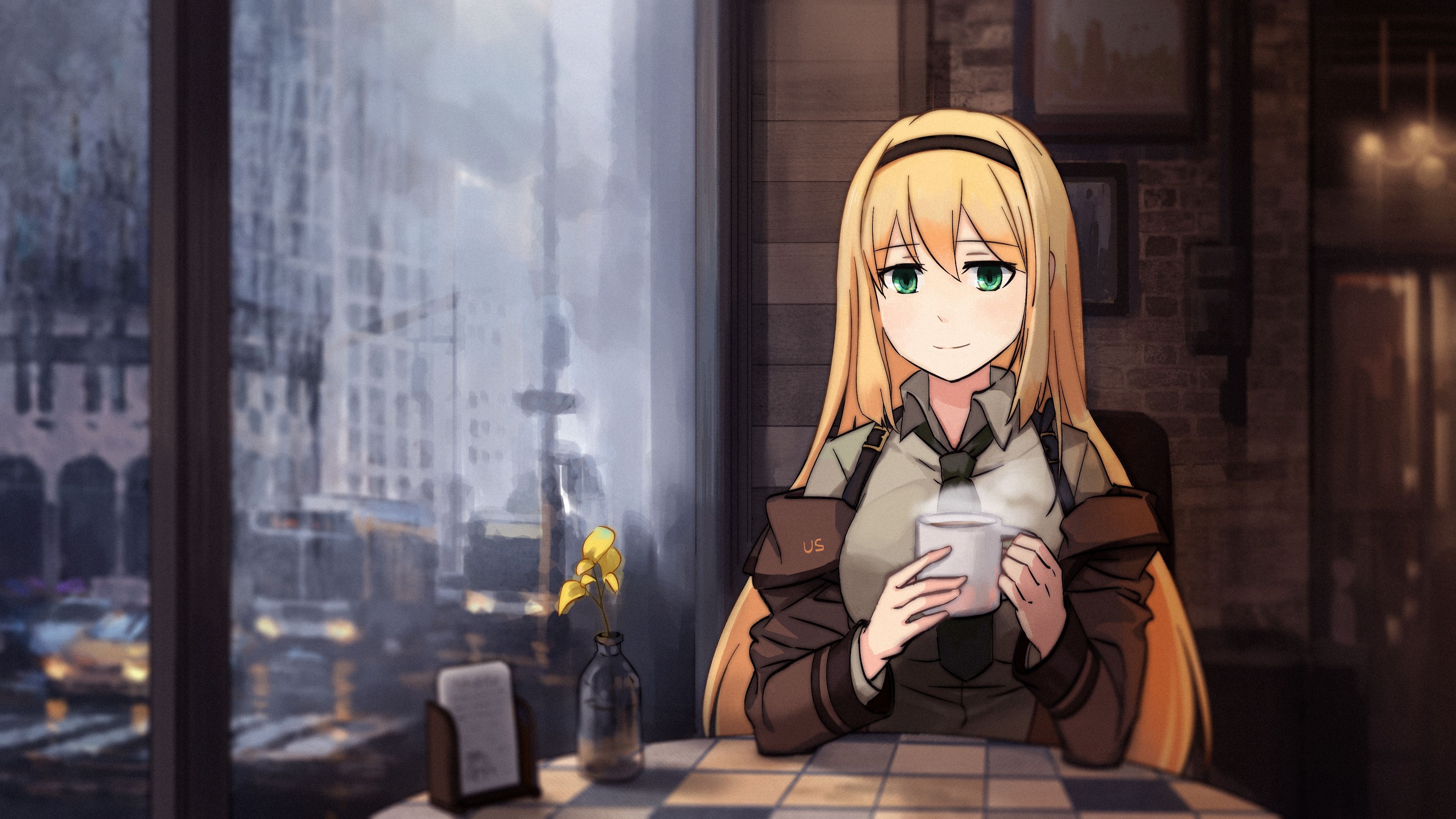 Girls' Frontline anime, Girls frontline 128, Military frontline, Campaign menu, 3840x2160 4K Desktop