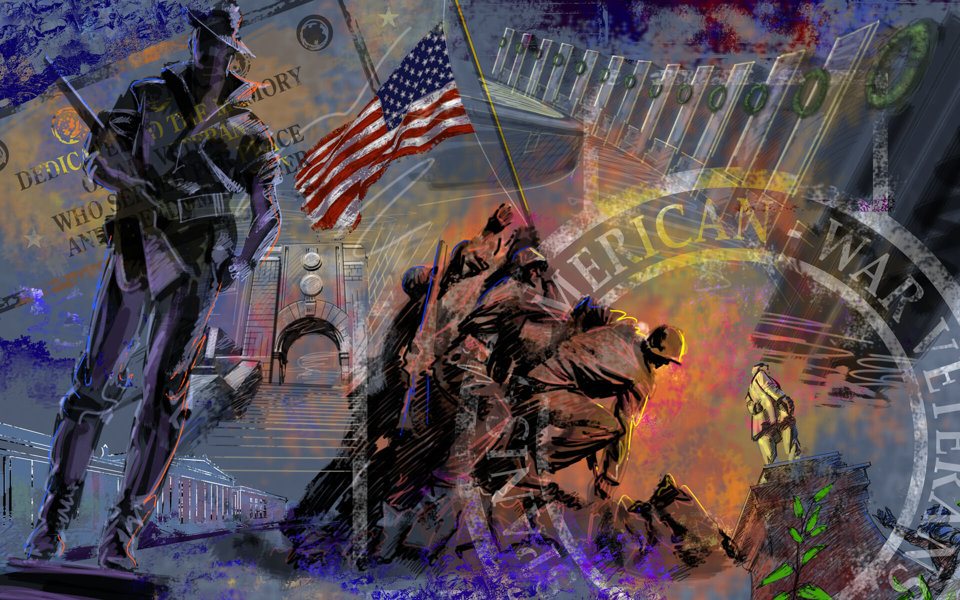 USA independence day, Illustration wallpaper, Desktop and mobile, Independence day graphics, 1920x1200 HD Desktop