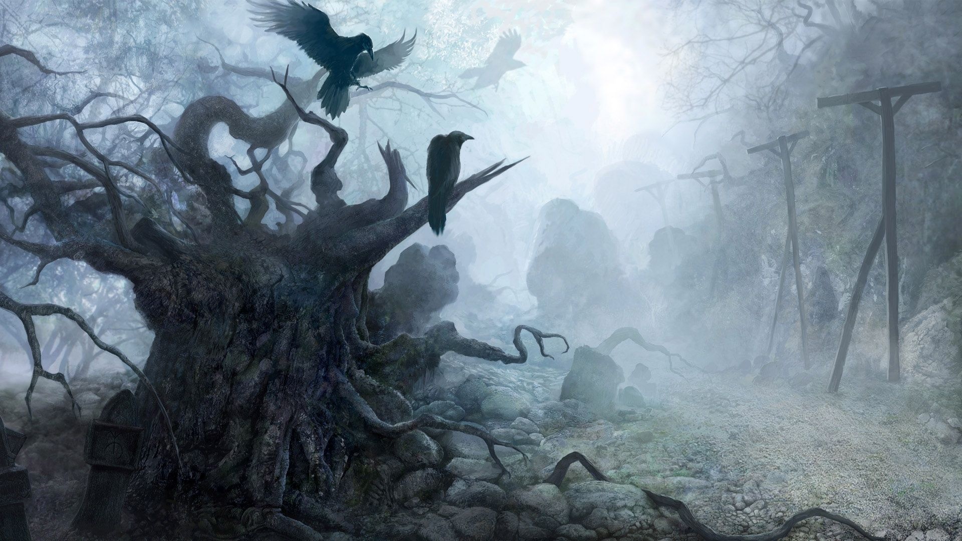 Dark art fantasy, Mysterious places, Artistic wallpapers, Gothic allure, 1920x1080 Full HD Desktop