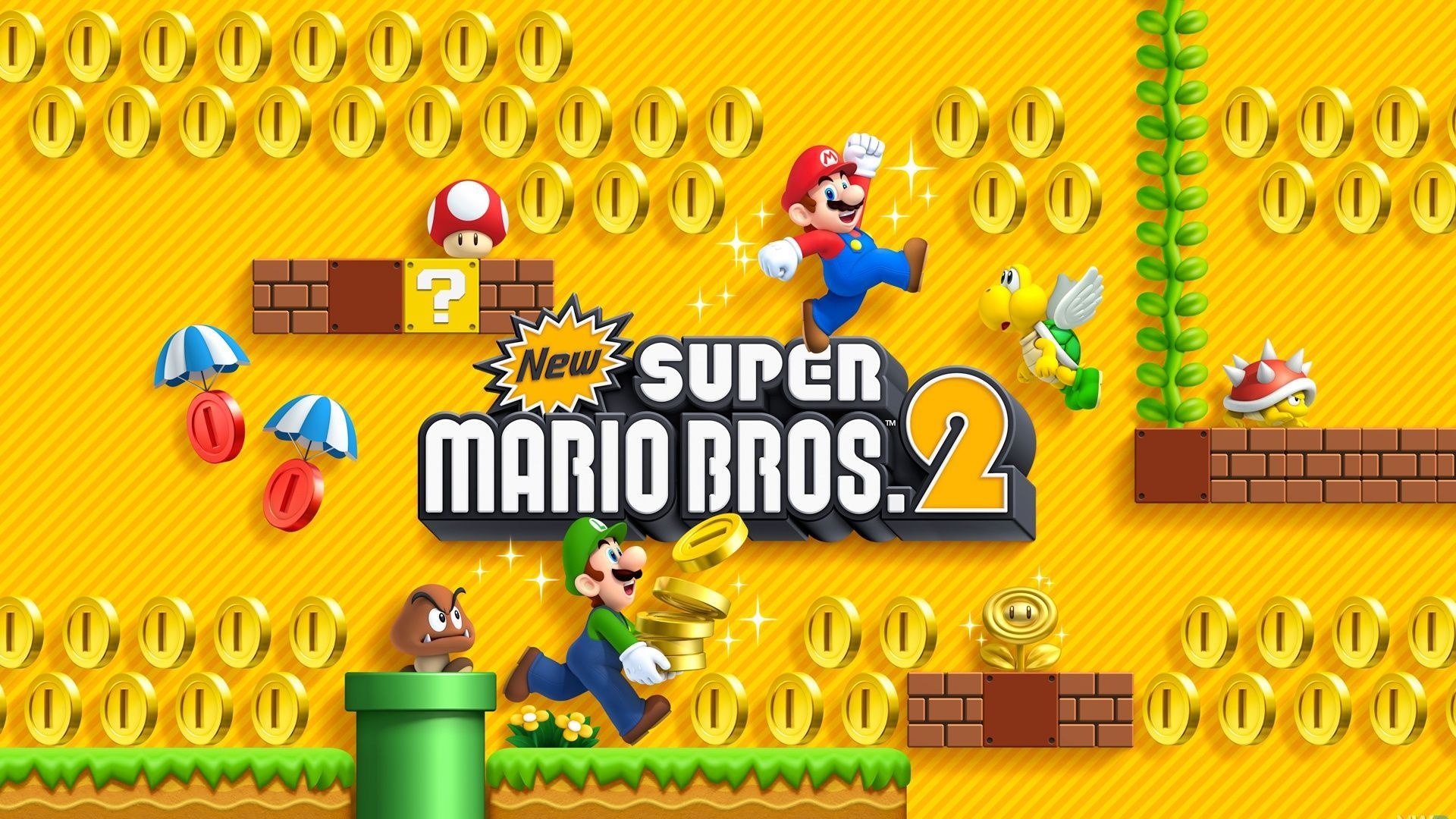 Super Mario Bros., Desktop wallpapers, Mario adventure, Mushroom power-ups, 1920x1080 Full HD Desktop