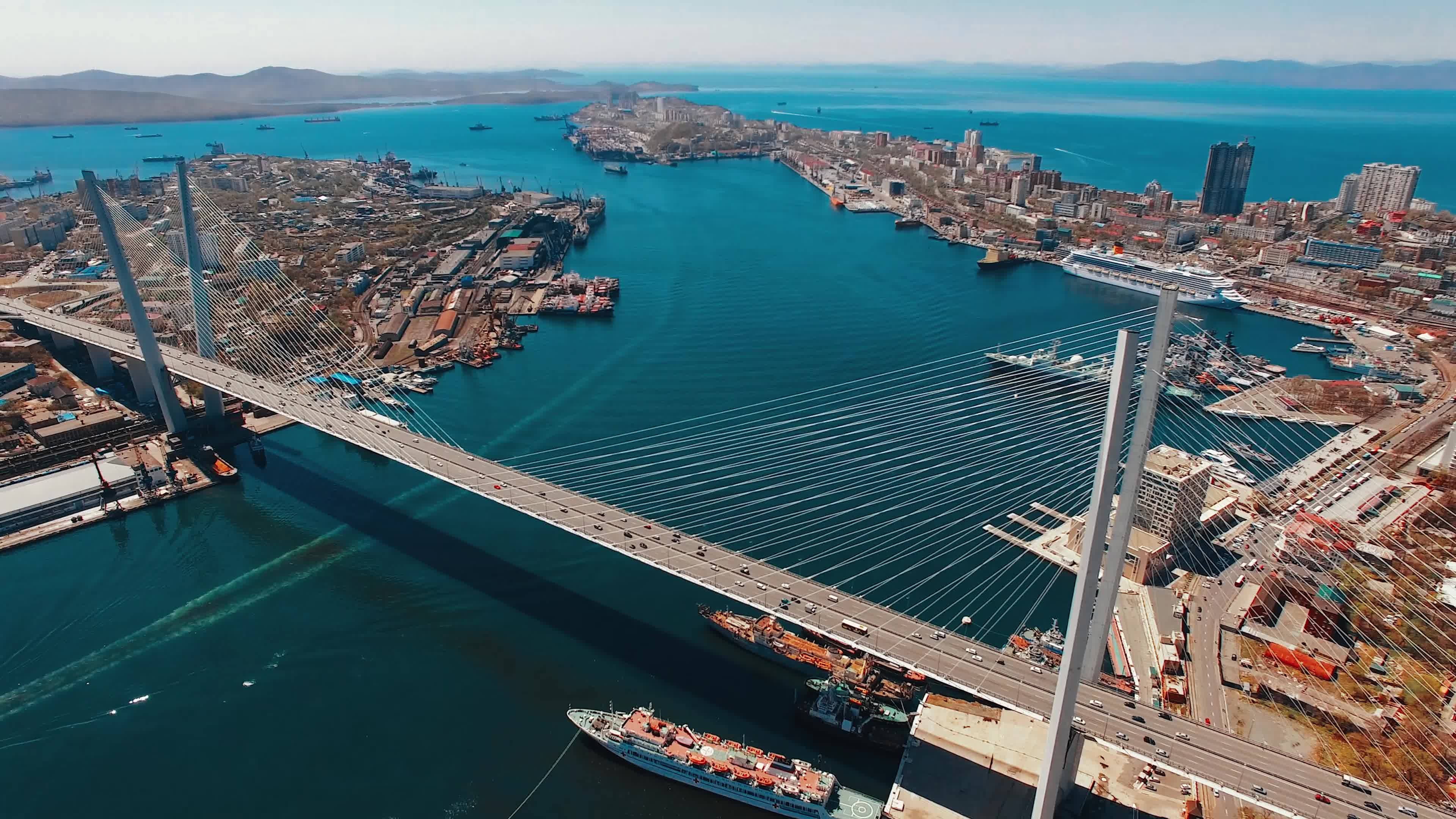 Travels, Bridge, Golden Bridge, Vladivostok, 3840x2160 4K Desktop