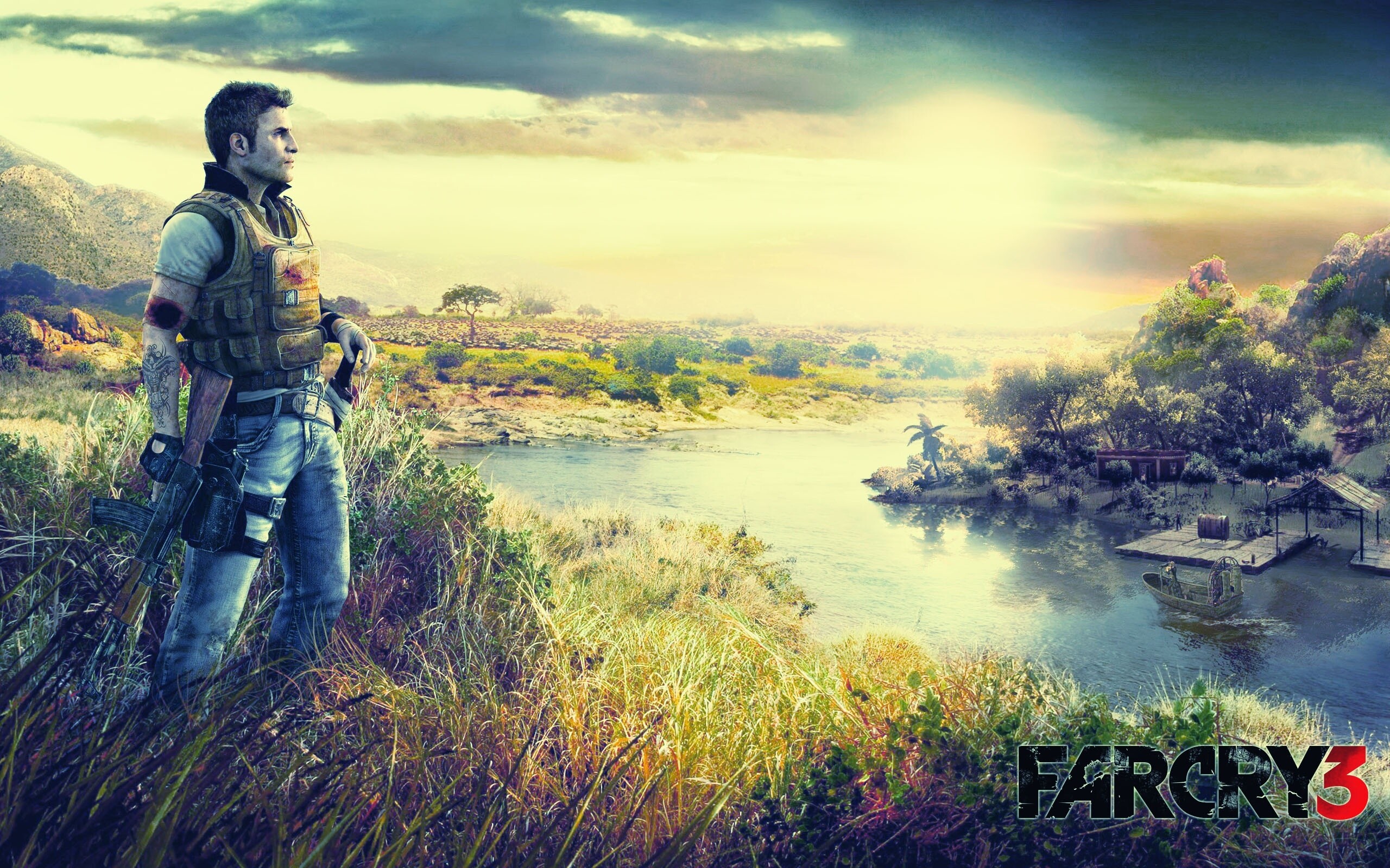 Far Cry 3 scenery, Breathtaking landscapes, Captivating visuals, Action-packed, 2560x1600 HD Desktop