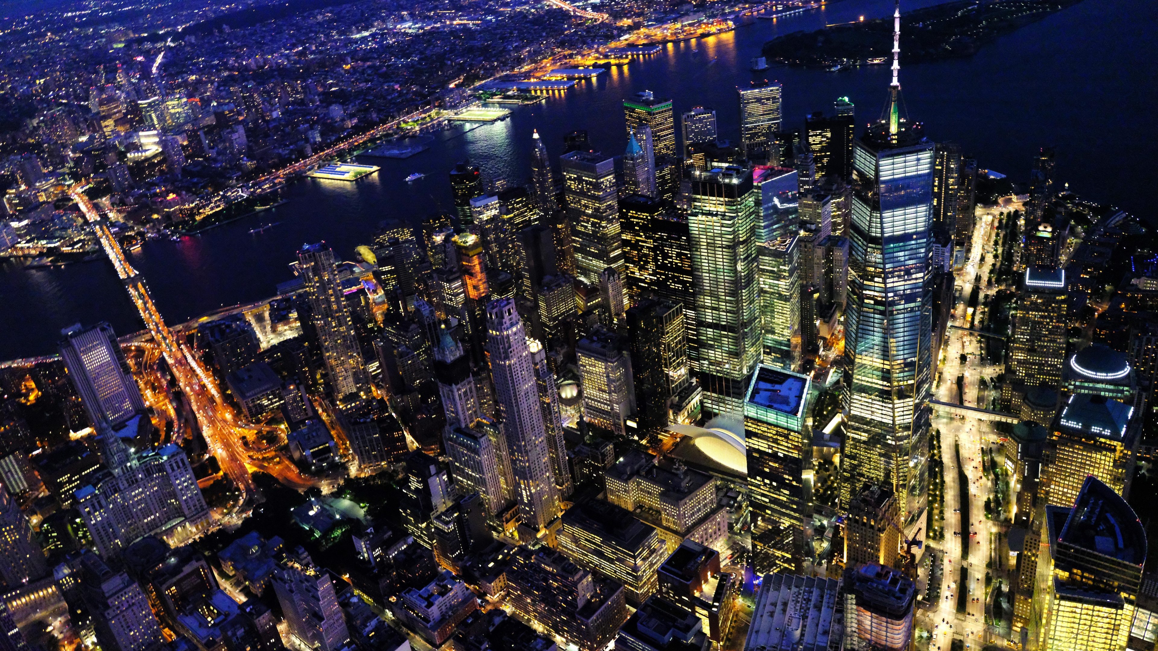 New York, Night, Travels, 8K, 3840x2160 4K Desktop