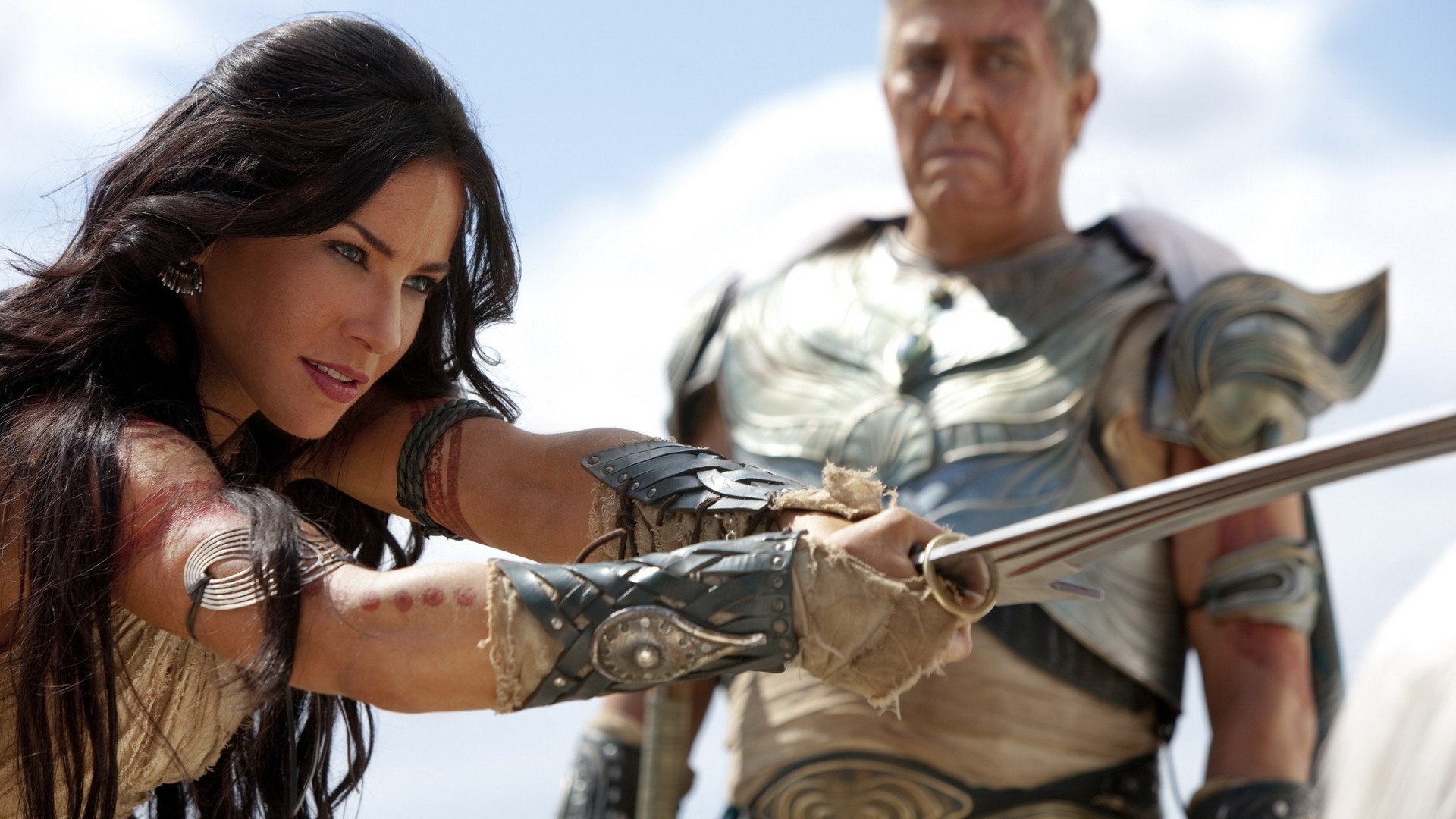 Lynn Collins, John Carter, Brunette actress, Sword fights, 1920x1080 Full HD Desktop