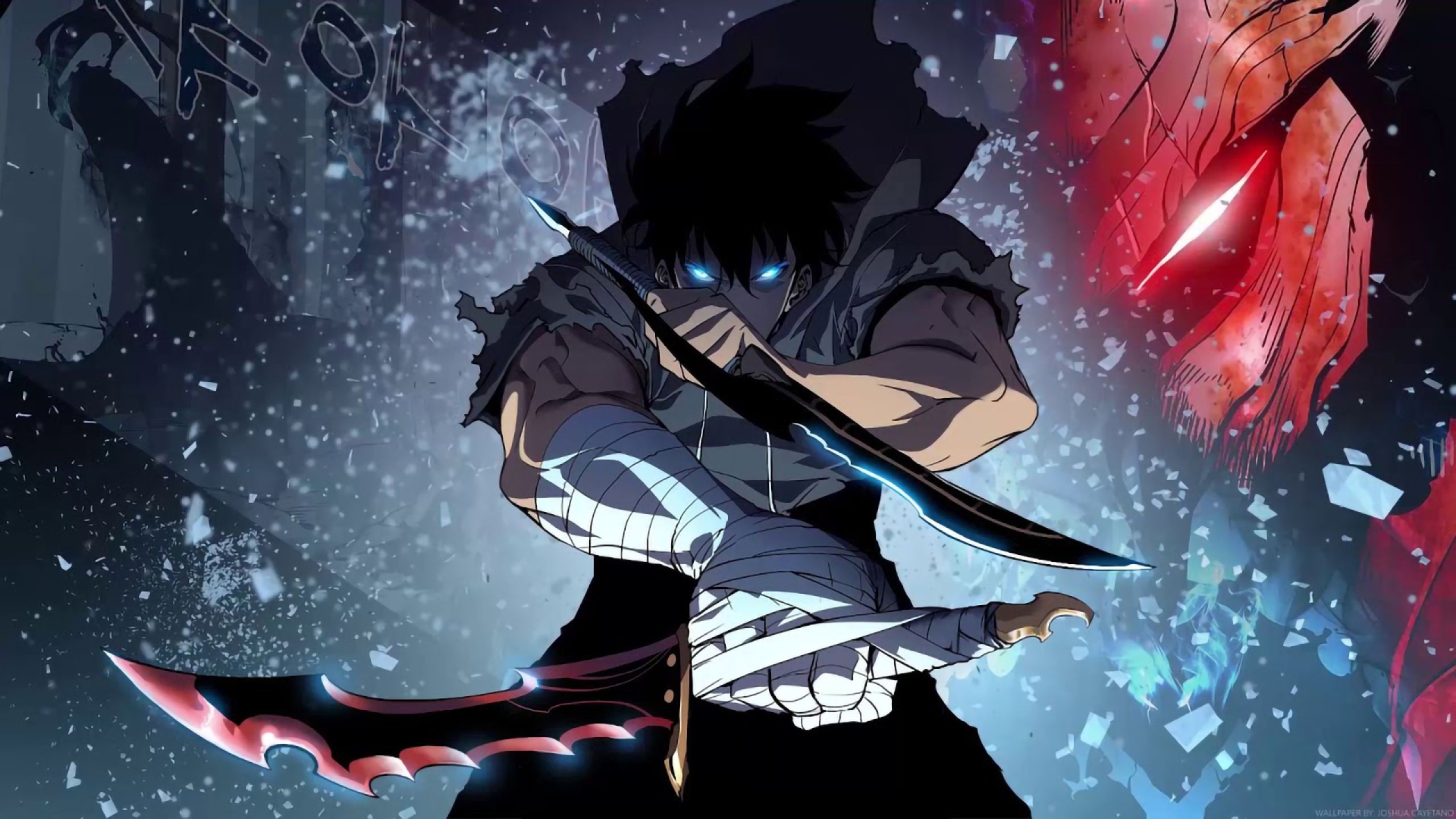Sung Jinwoo, Cool Anime Backgrounds Wallpaper, 2560x1440 HD Desktop
