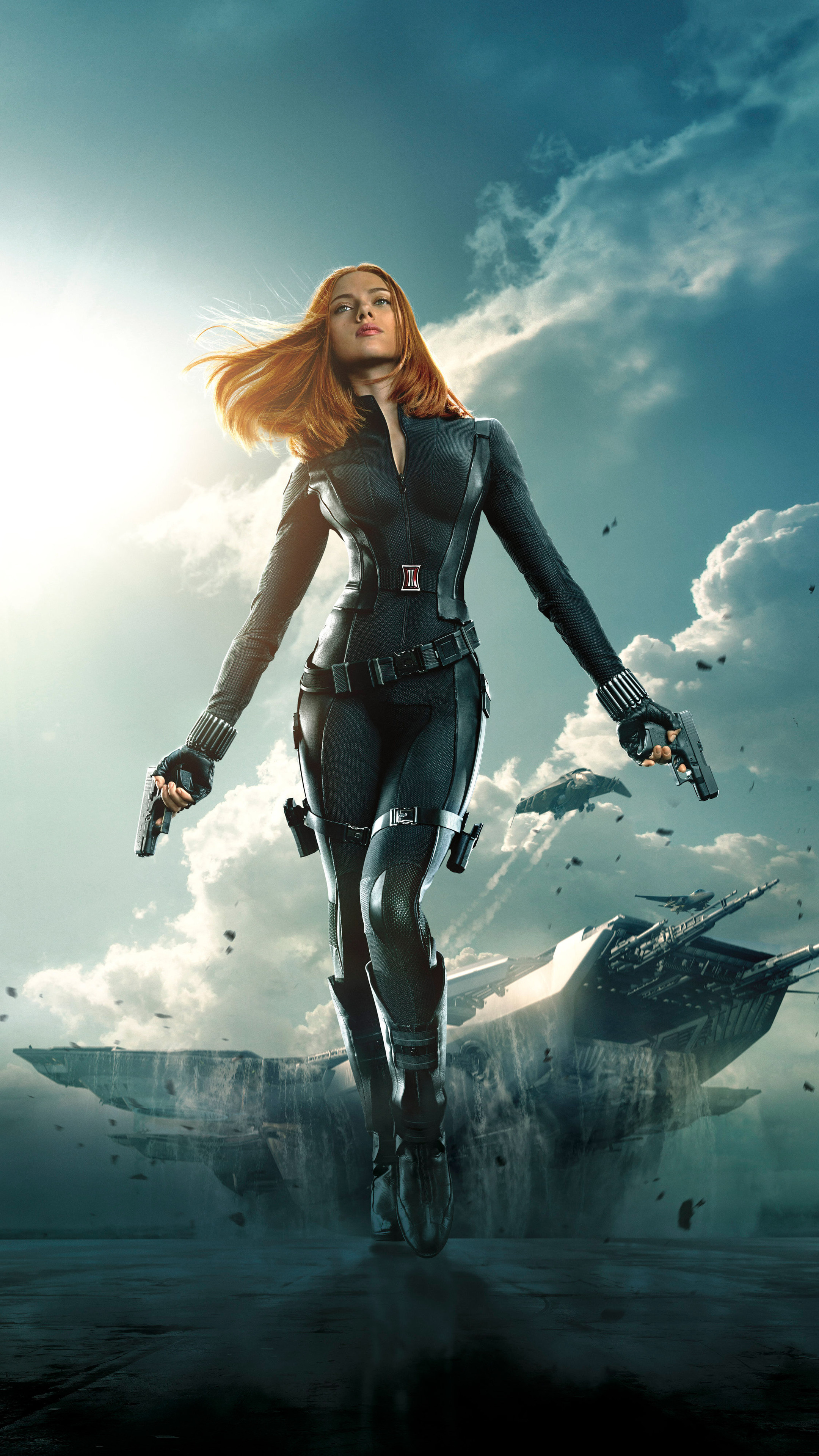 Scarlett Johansson, Black Widow, Sony Xperia, 4K wallpapers, 2160x3840 4K Phone