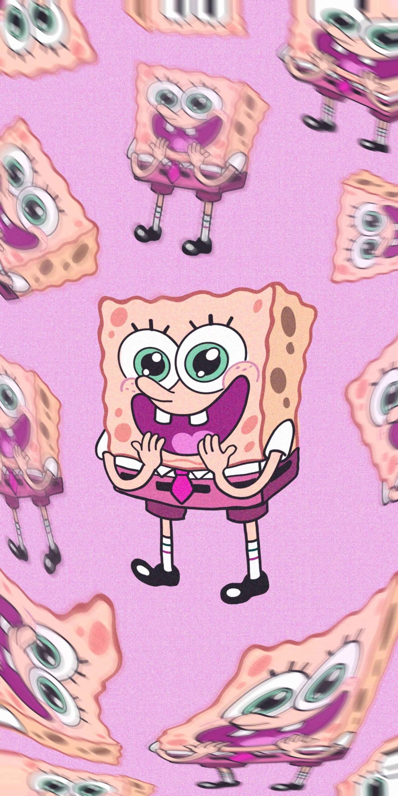 SpongeBob, Cute Pink Wallpaper, 1280x2560 HD Phone