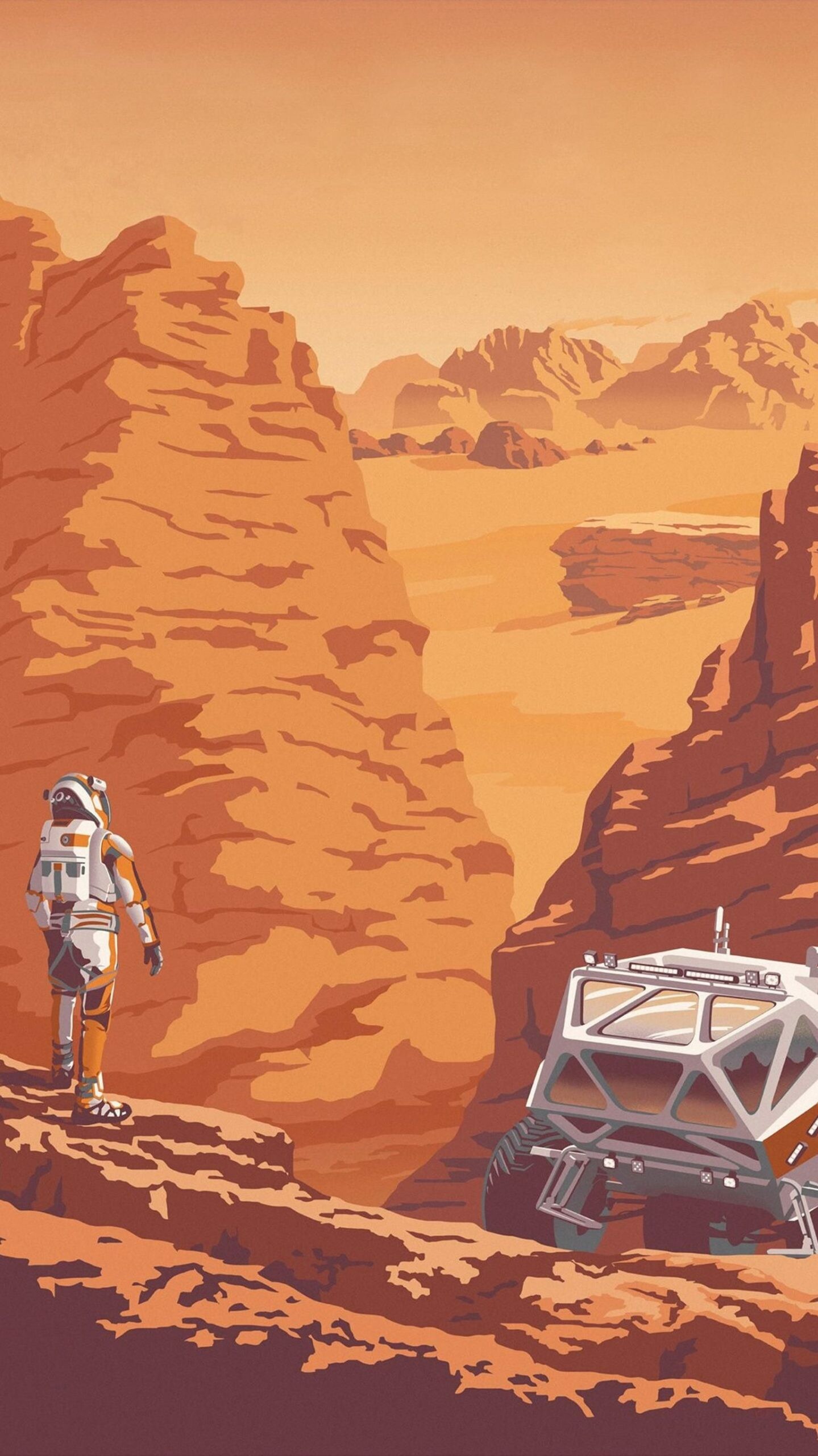 HD Mars, Martian landscapes, Celestial aesthetics, Red planet wonder, 1440x2560 HD Phone