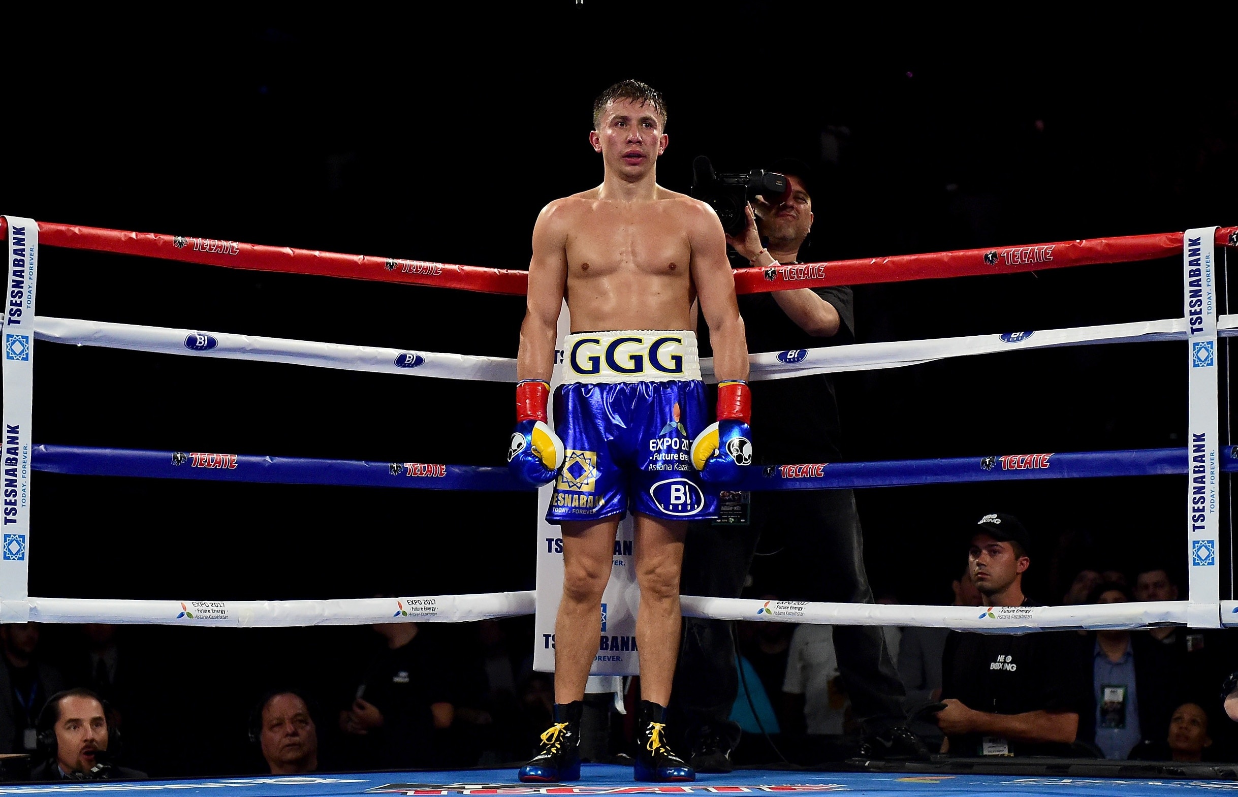 Gennady Golovkin, Whod destroy both, McGregor and Mayweather, Fantasy fight joke, 2440x1570 HD Desktop