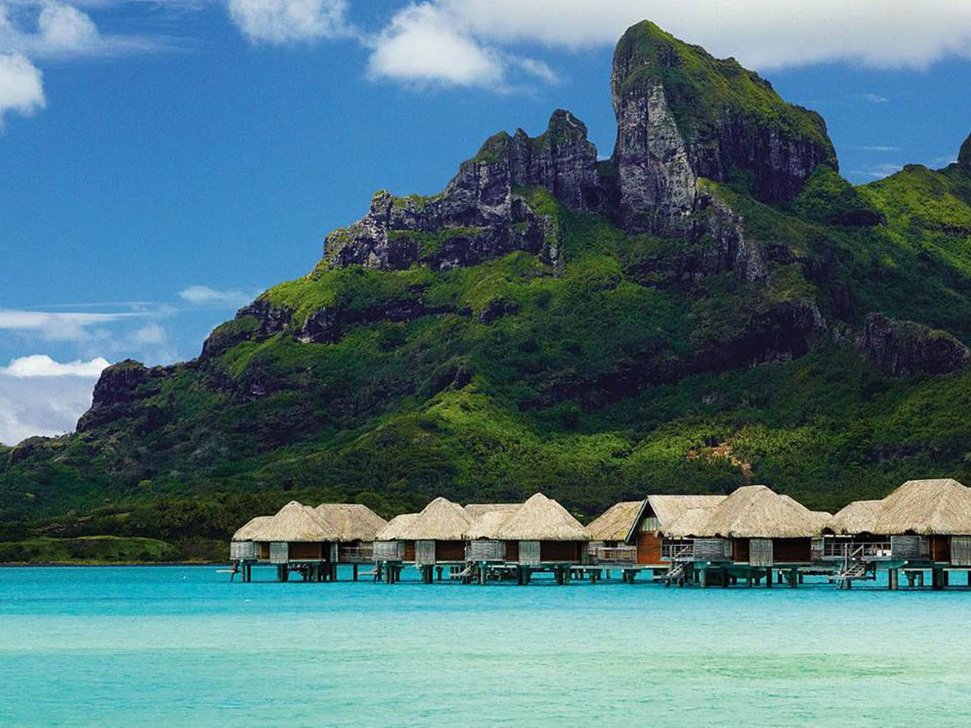 Bora Bora Island, Mount Otemanu, French Polynesia, Landscape wallpaper, 1920x1440 HD Desktop