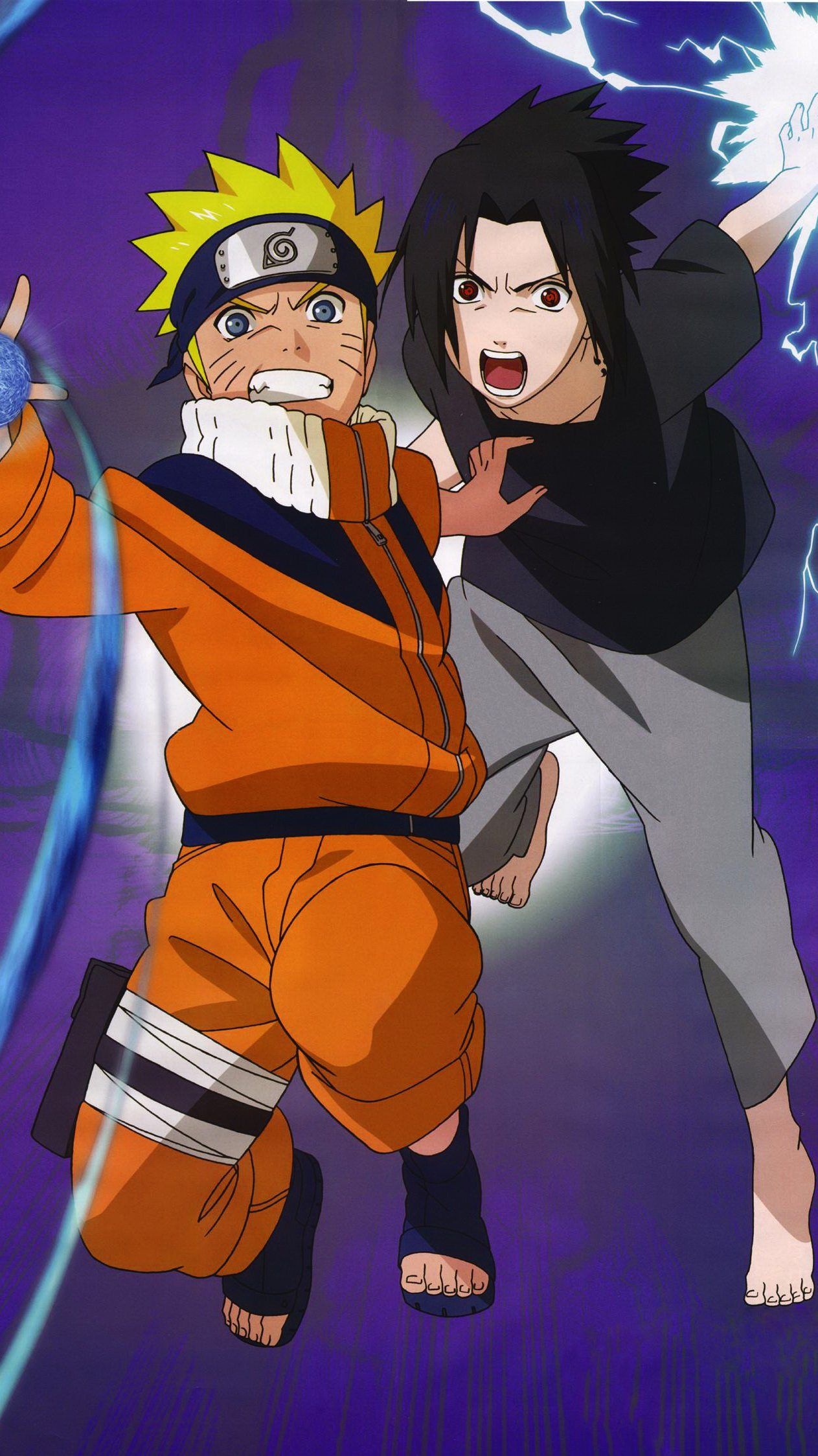 Naruto Uzumaki, Sasuke Uchiha, Rasengan, Chidori, HD Phone wallpaper