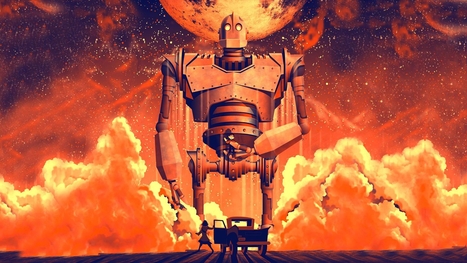 Iron Giant, Active wallpaper, Animation, 1920x1080 Full HD Desktop