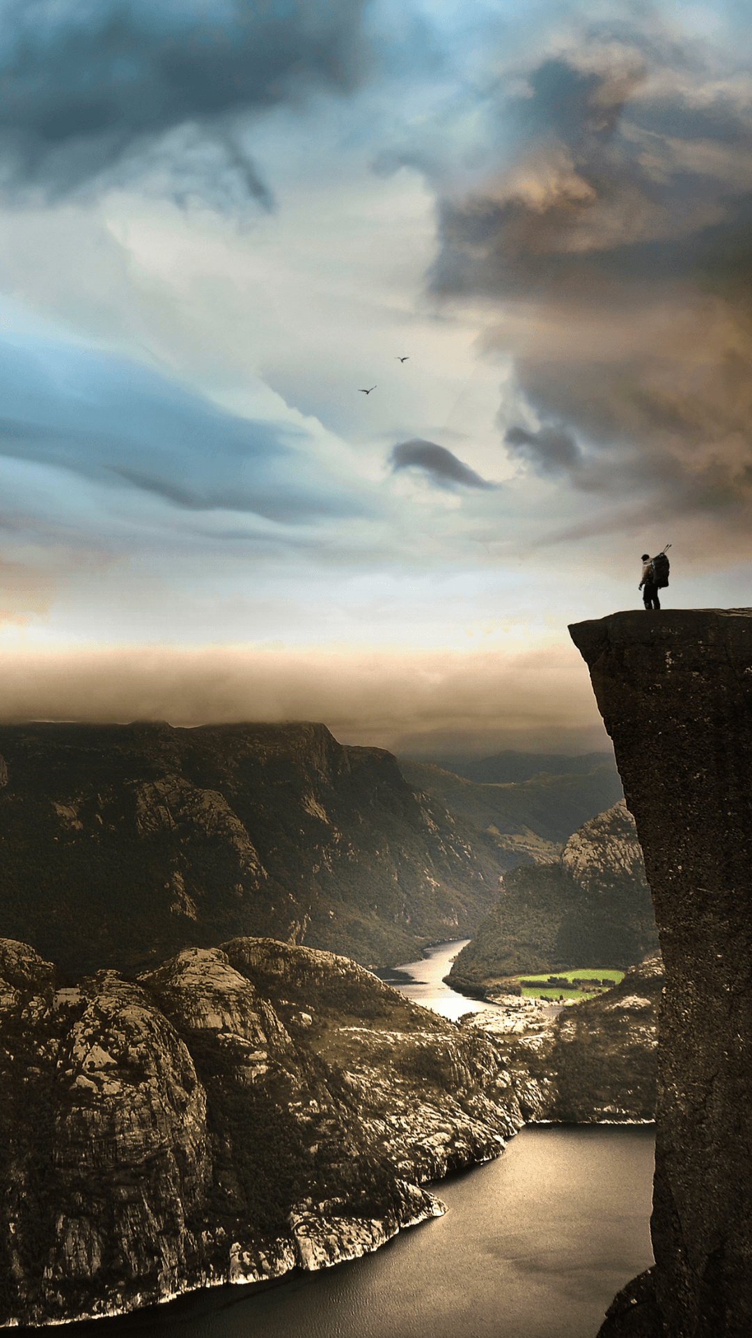 Preikestolen, Hiking Wallpaper, 1080x1920 Full HD Phone