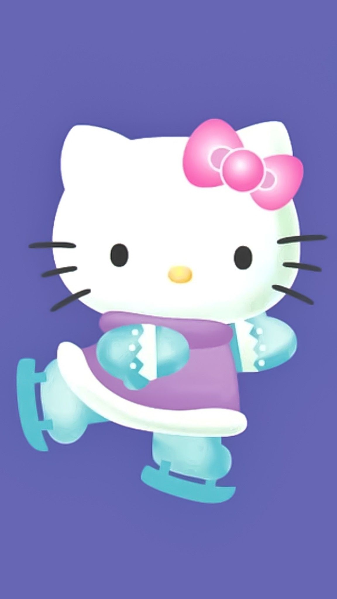 Ice skates, Hello Kitty Winter Wallpaper, 1160x2050 HD Phone