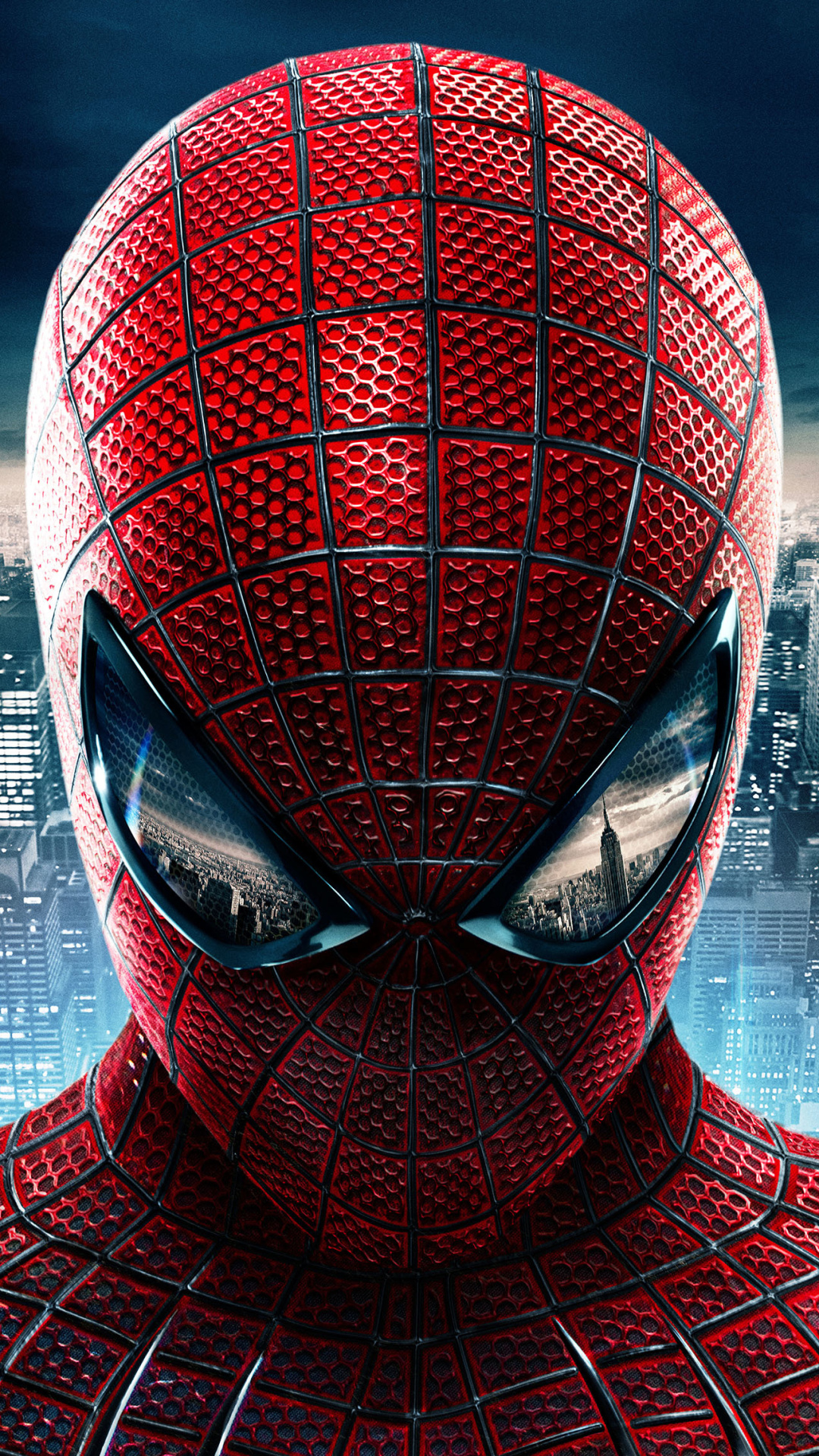 The Amazing Spider-Man, Empire State Building reflection, Manhattan cityscape, Full HD Phone wallpaper