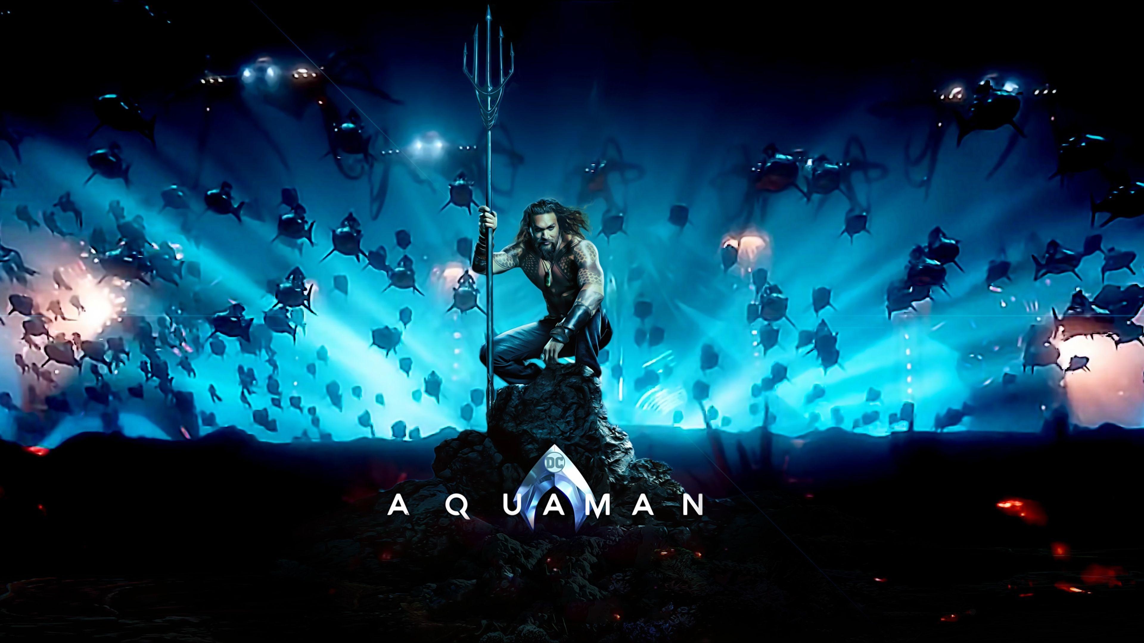 Aquaman, Movie Poster Wallpaper, 3840x2160 4K Desktop